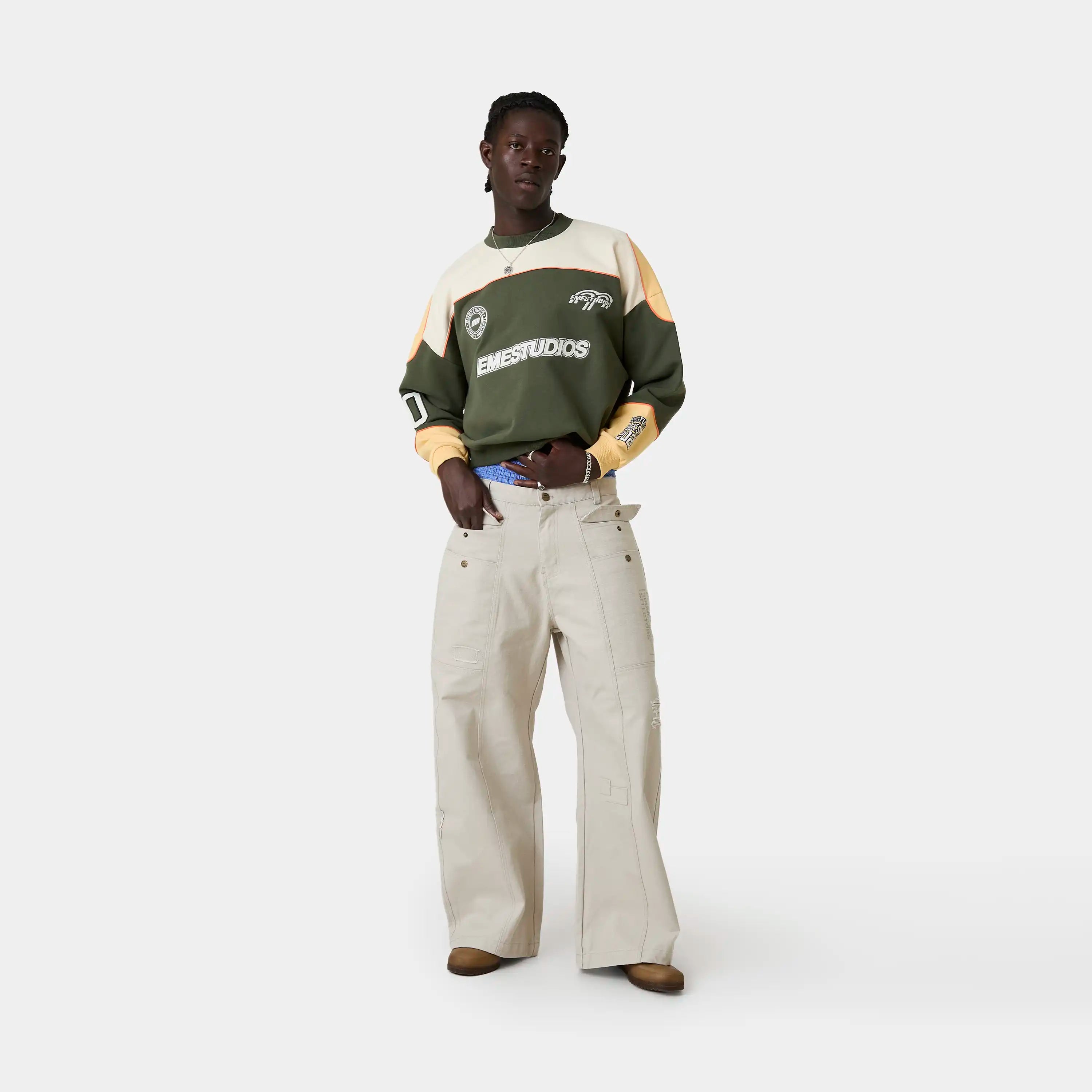 Campus Forest Oversized Crewneck Sweatshirts Eme Studios