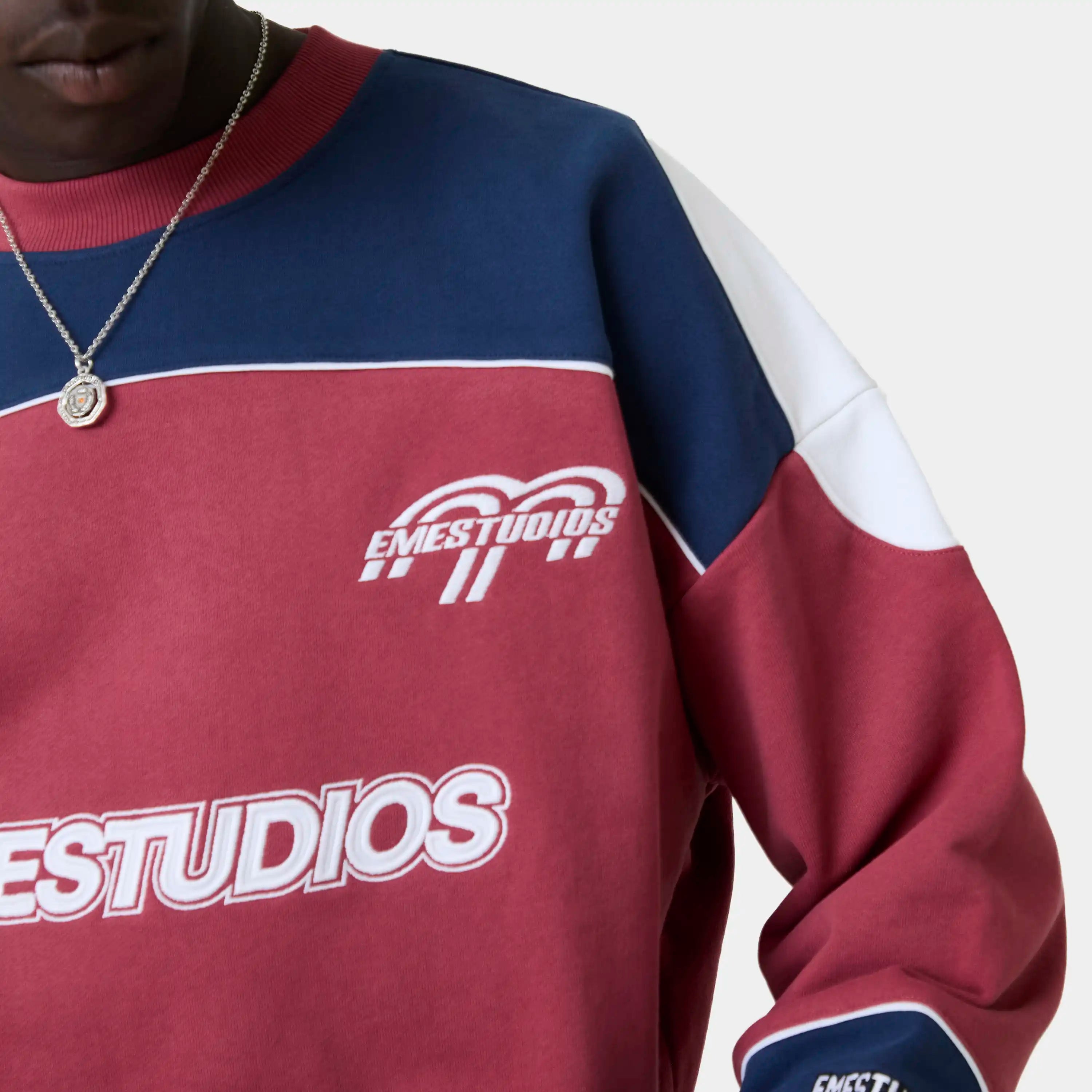 Campus Navy Oversized Crewneck Sweatshirts Eme Studios