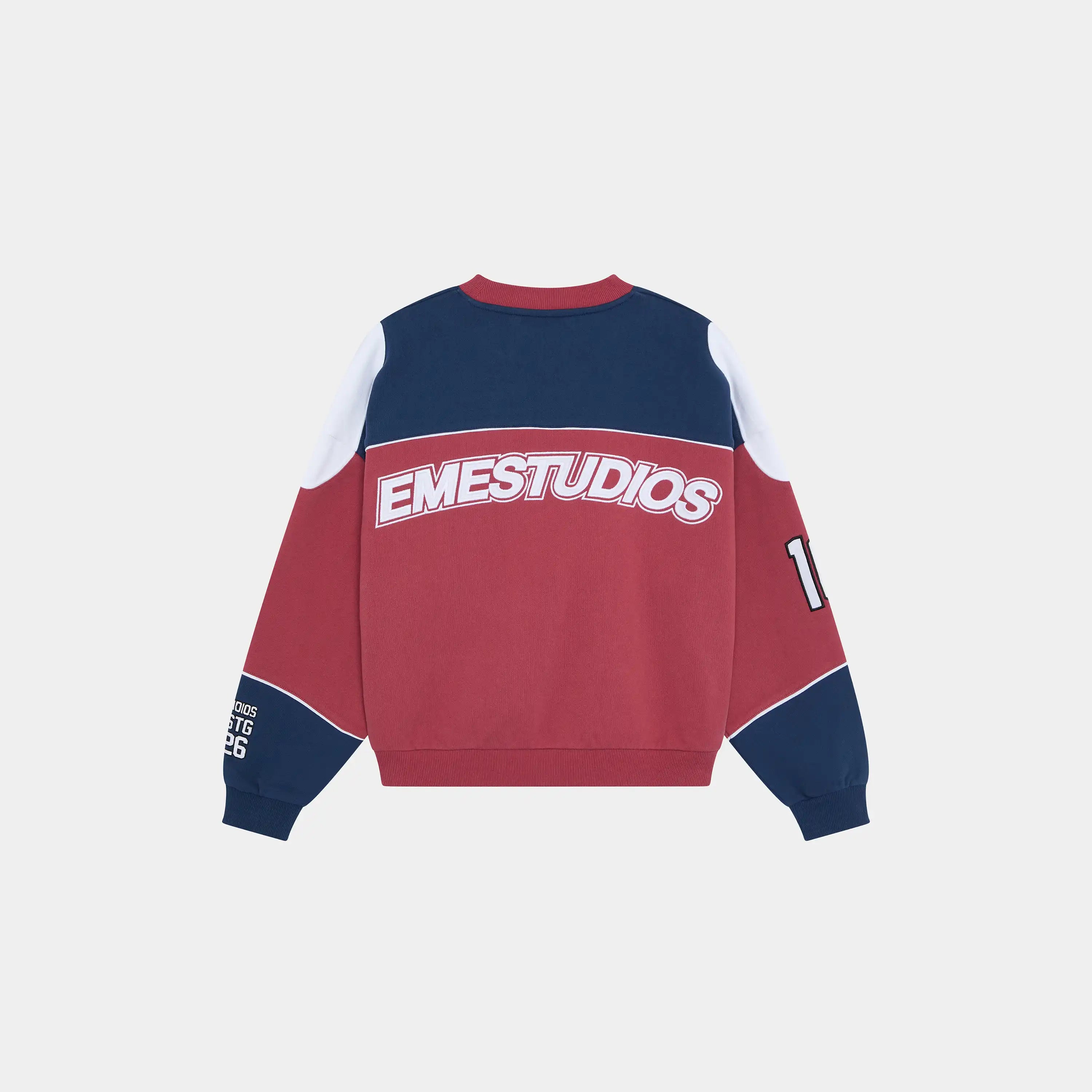 Campus Navy Oversized Crewneck Sweatshirts Eme Studios