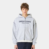 Capri Heather Grey Full Zip Hoodies eme
