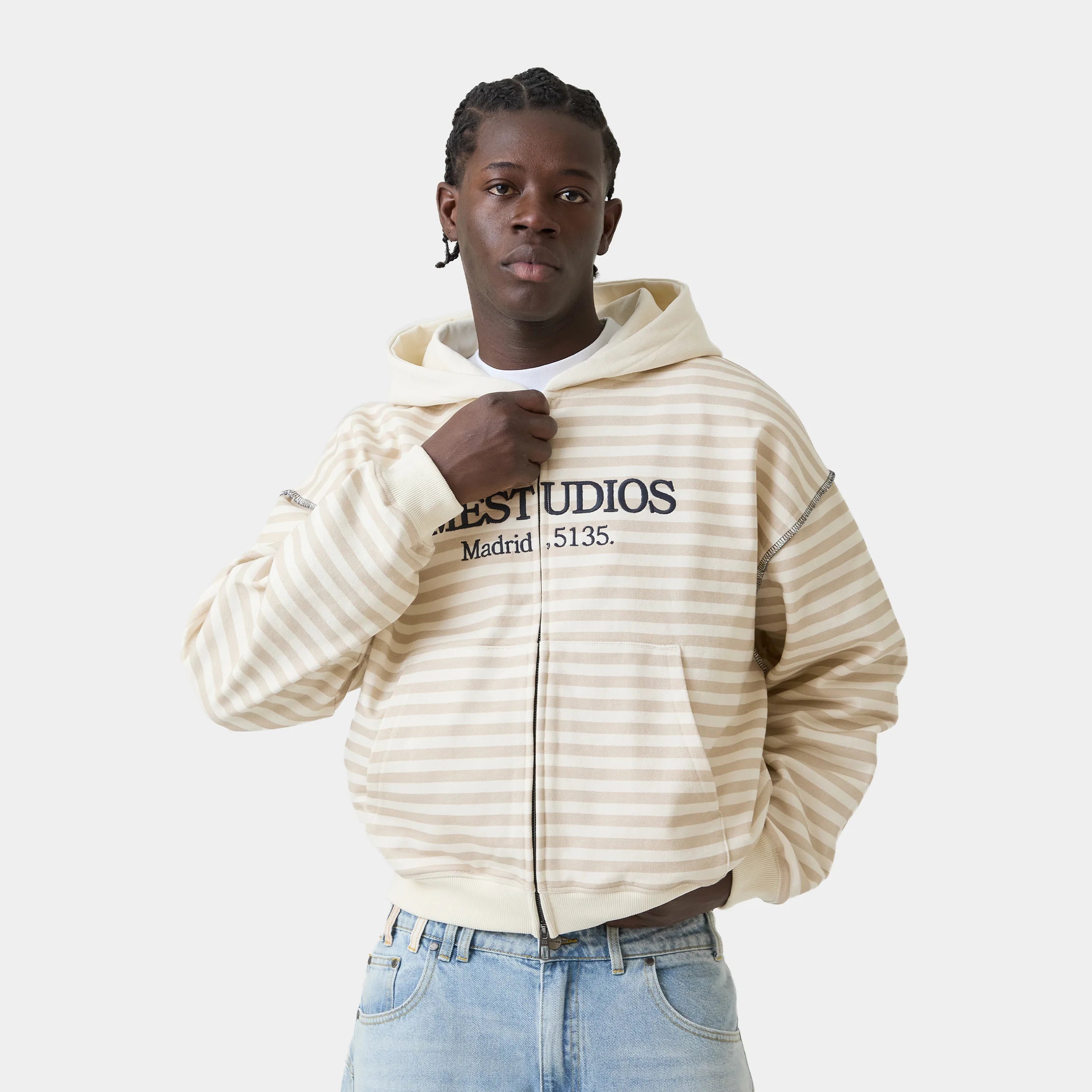 Capri Off Sand Full Zip Hoodies Eme Studios