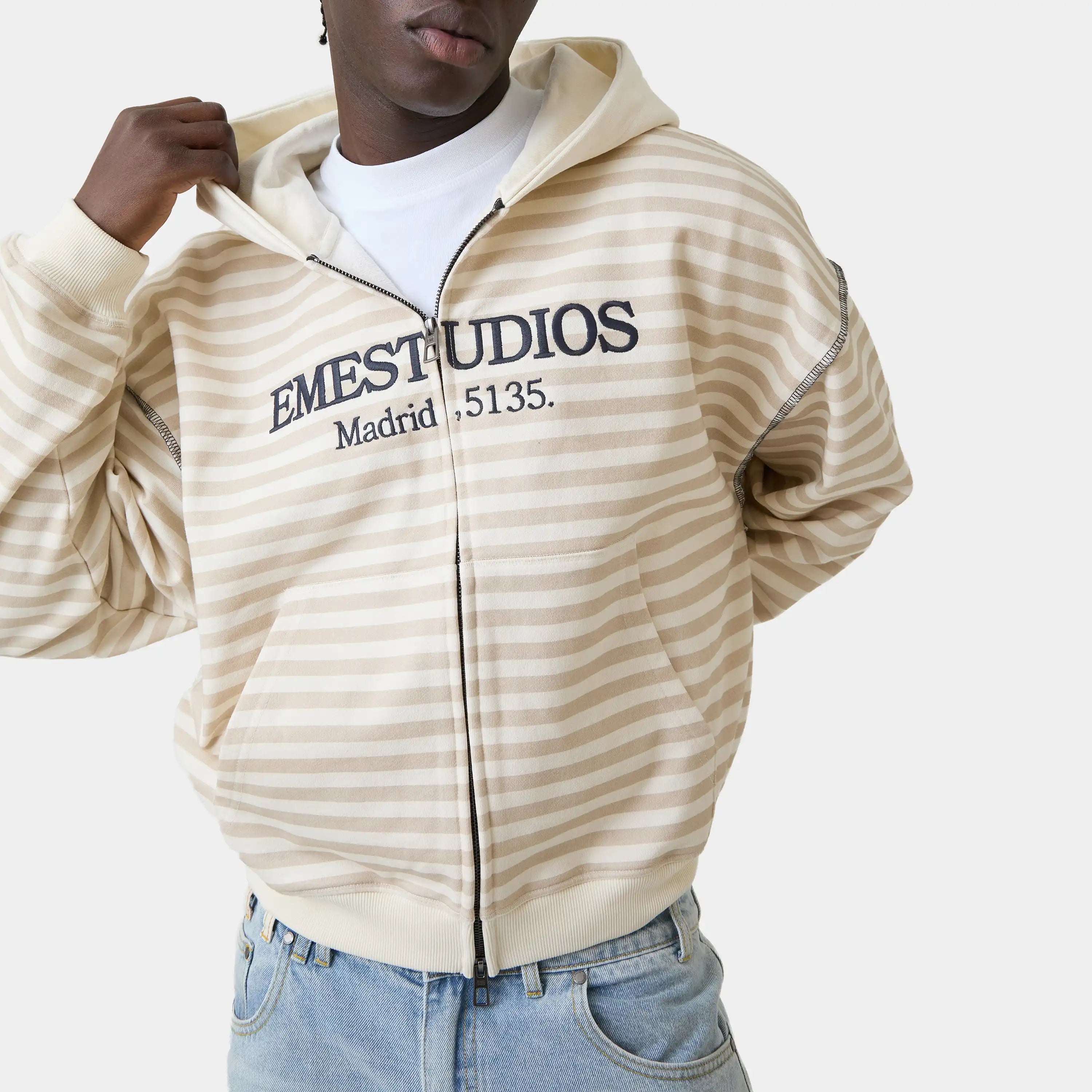 Capri Off Sand Full Zip Hoodies Eme Studios