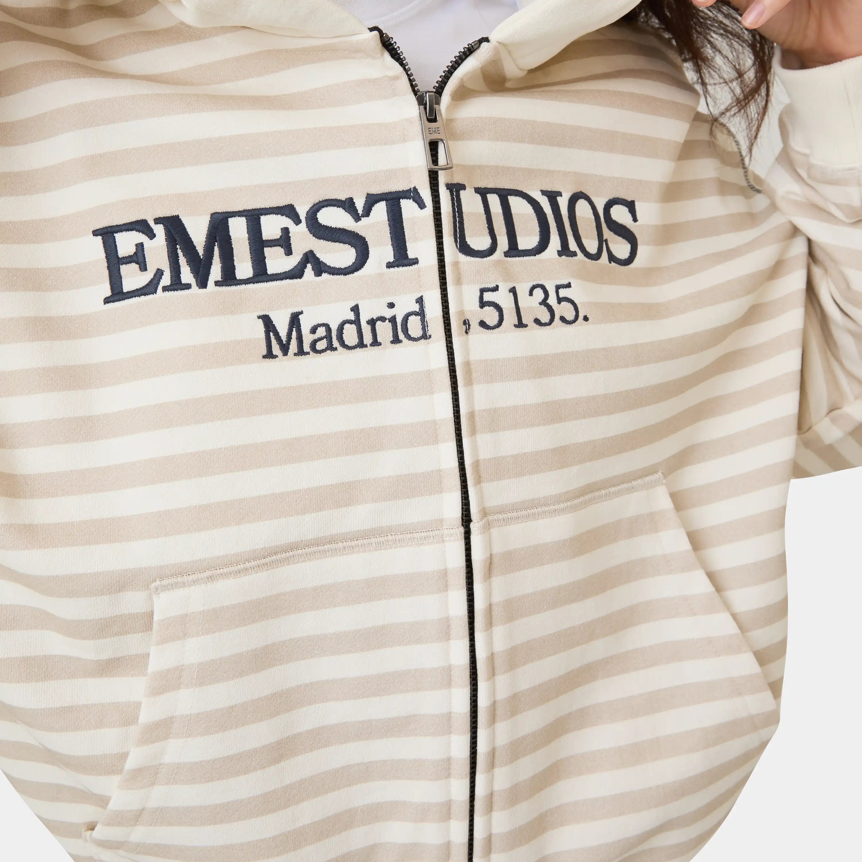 Capri Off Sand Full Zip Hoodies Eme Studios