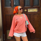 Cedar Peach Striped Long Sleeve T-shirts Eme Studios
