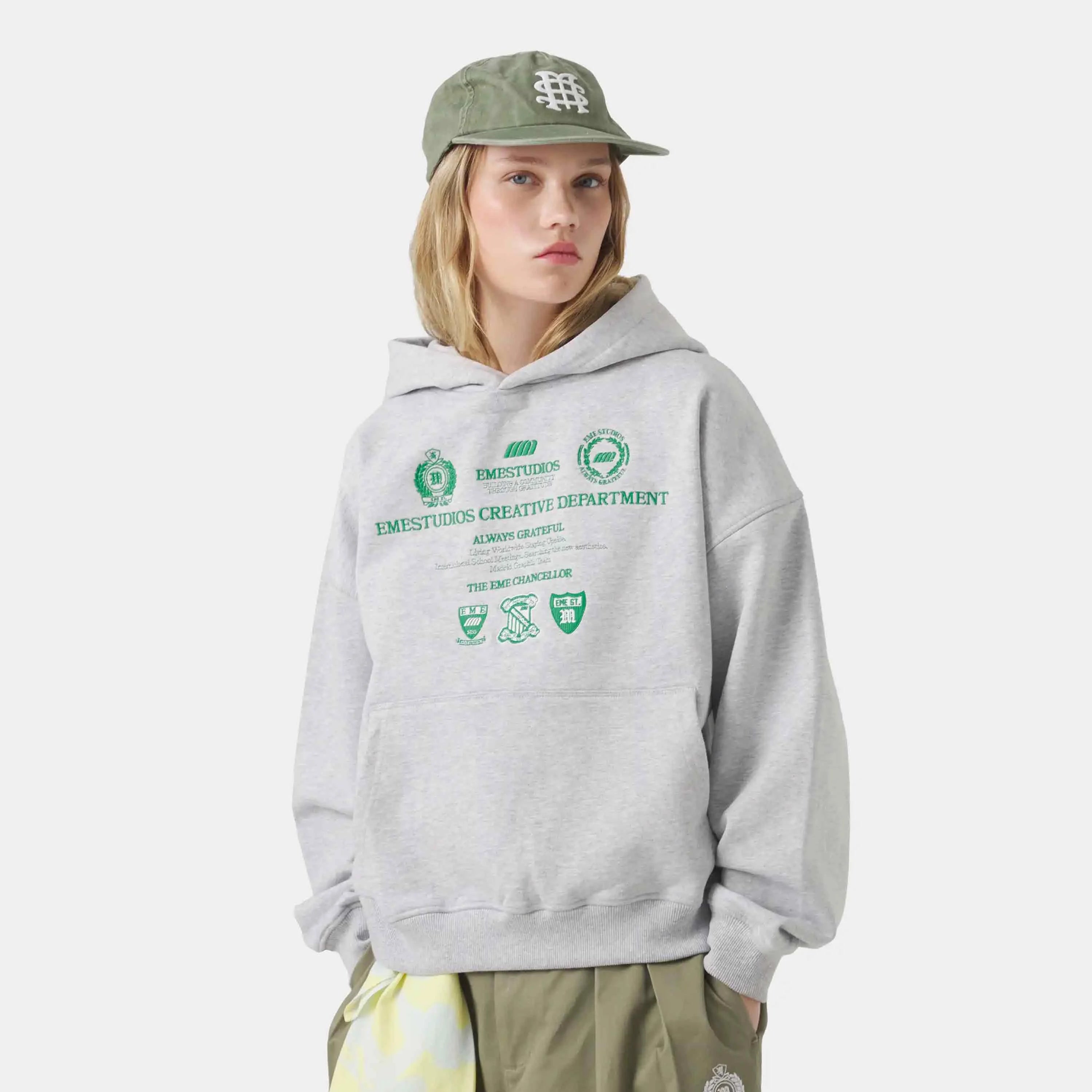 Chancellor Grey Oversized Hoodie Hoodies Eme Studios