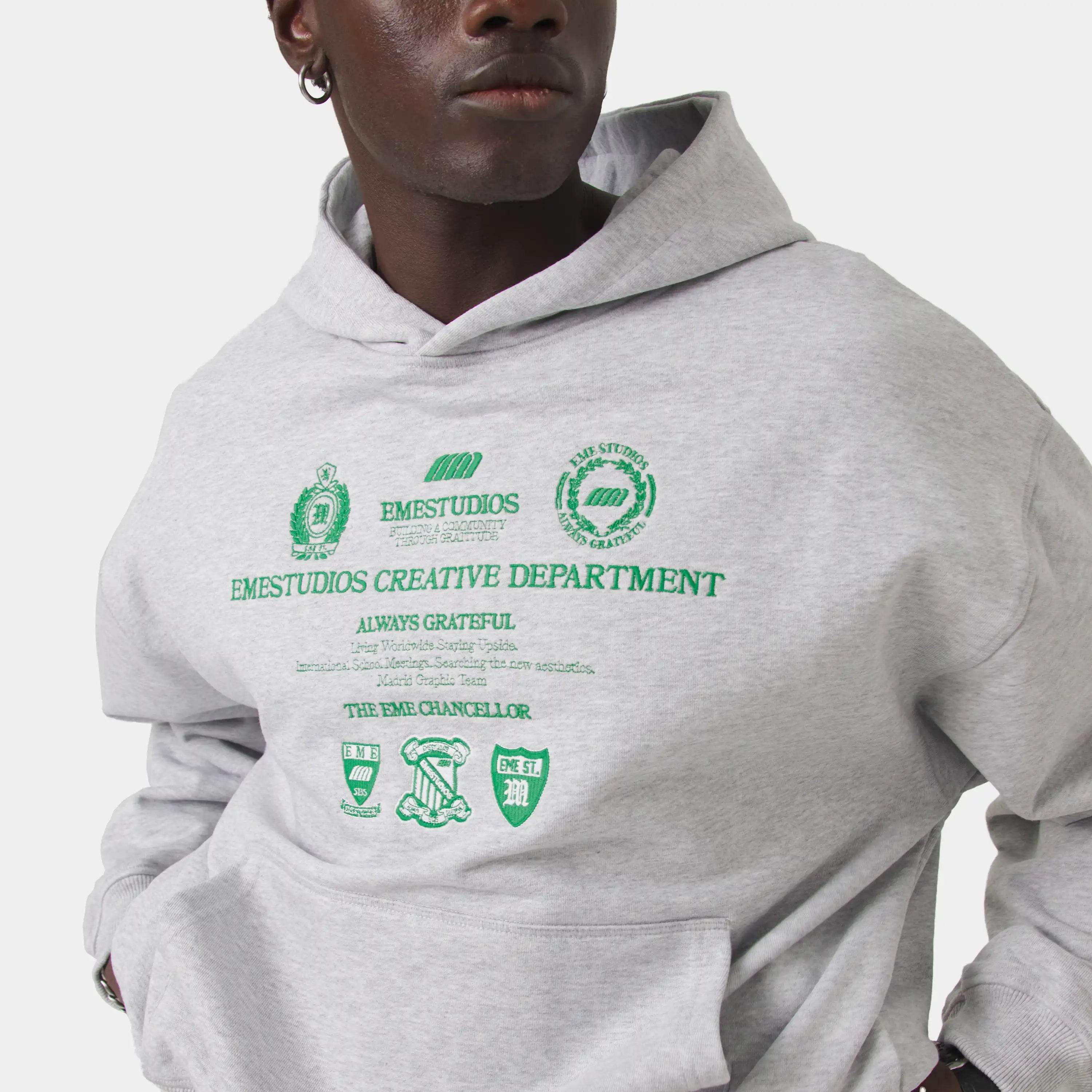 Chancellor Grey Oversized Hoodie Hoodies Eme Studios