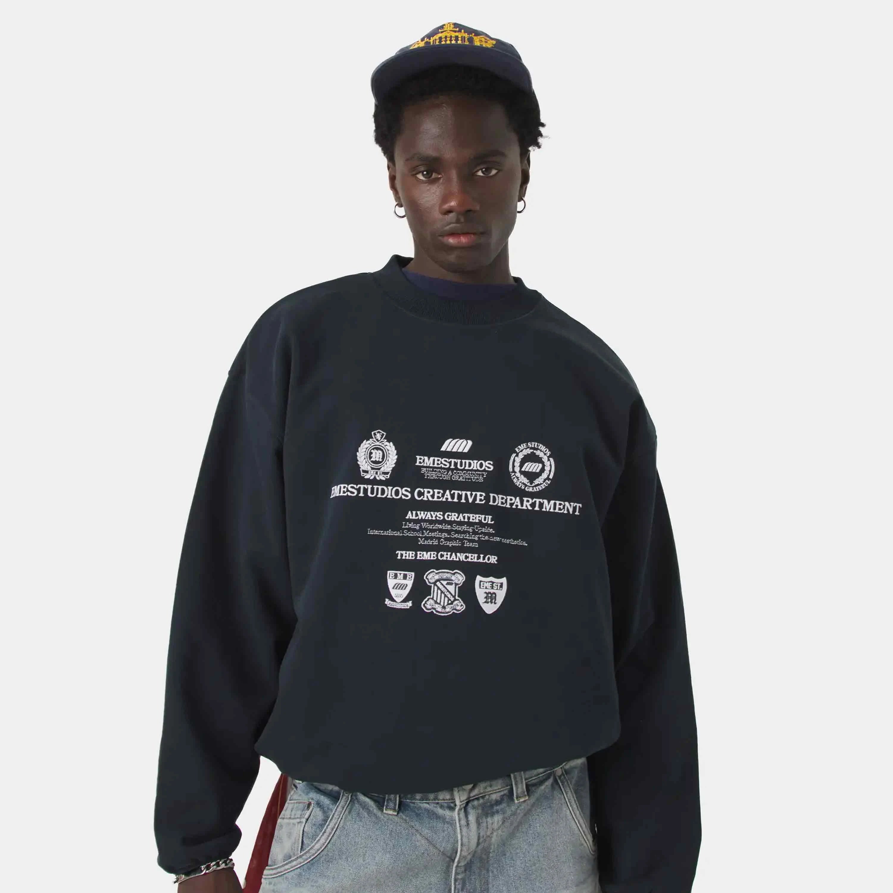 Chancellor Night Sky Oversized Crewneck Sweatshirts Eme Studios
