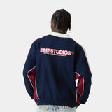 Chully Navy Knit Polo Knitwear Eme Studios