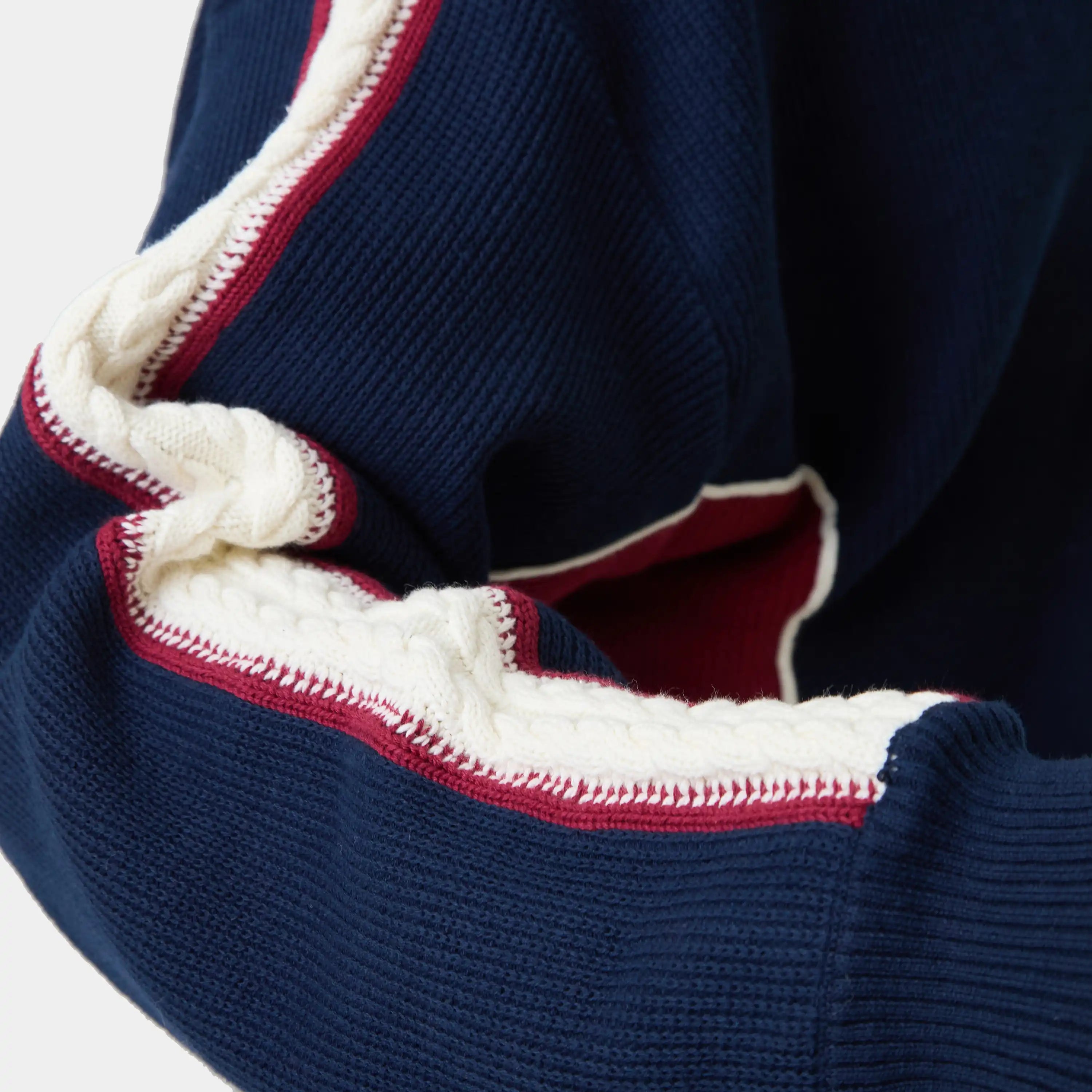 Chully Navy Knit Polo Knitwear Eme Studios