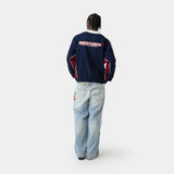 Chully Navy Knit Polo Knitwear Eme Studios