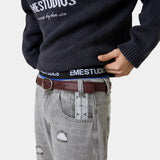 Cinder Burgundy Belt Accesories Eme Studios