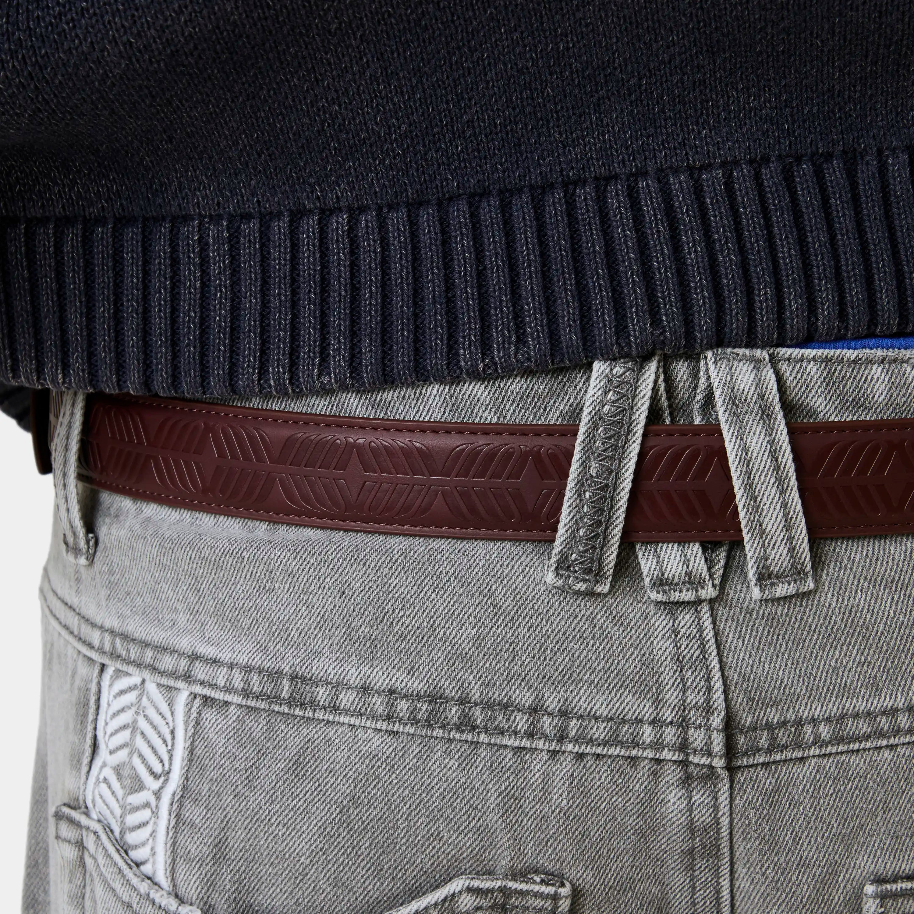 Cinder Burgundy Belt Accesories Eme Studios