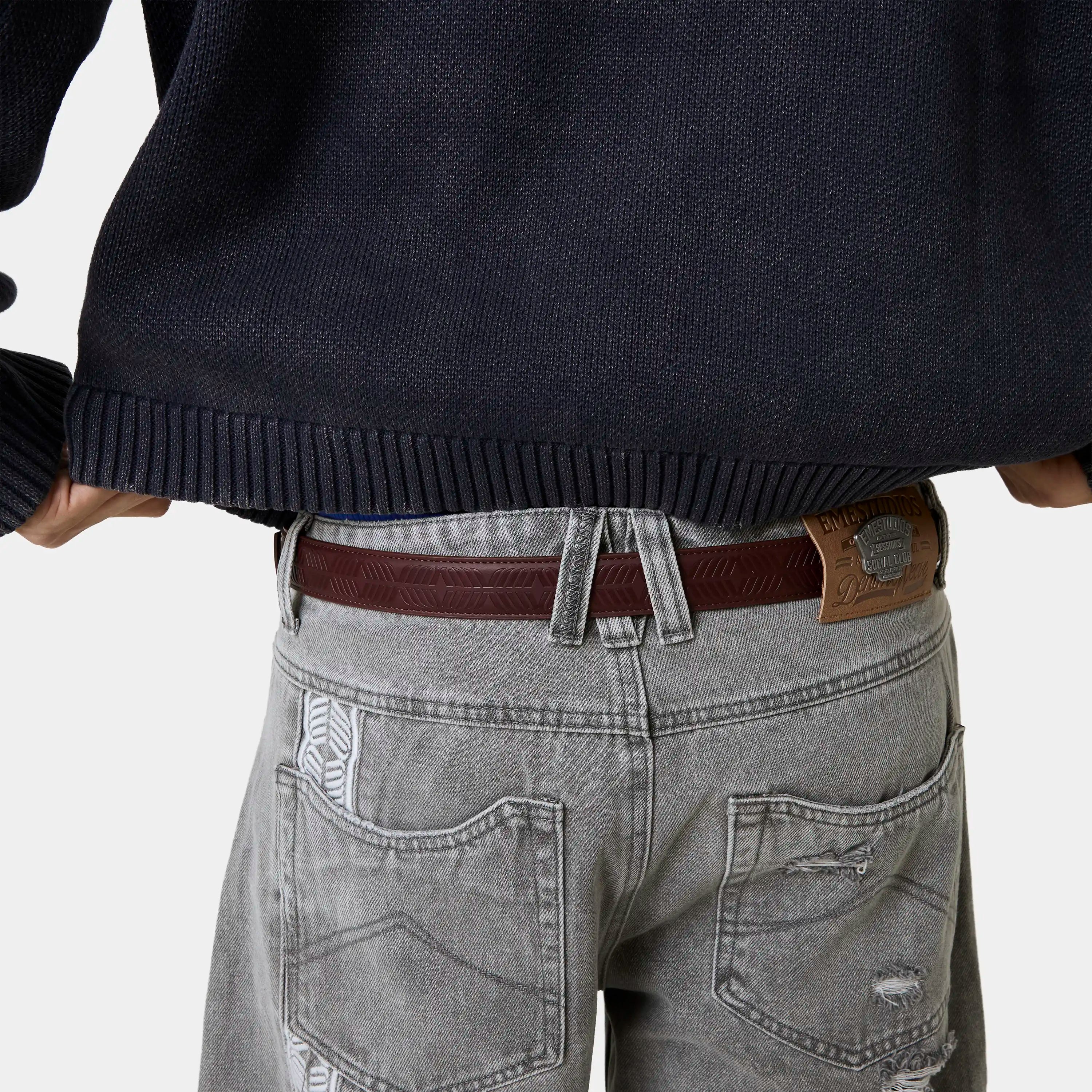 Cinder Burgundy Belt Accesories Eme Studios