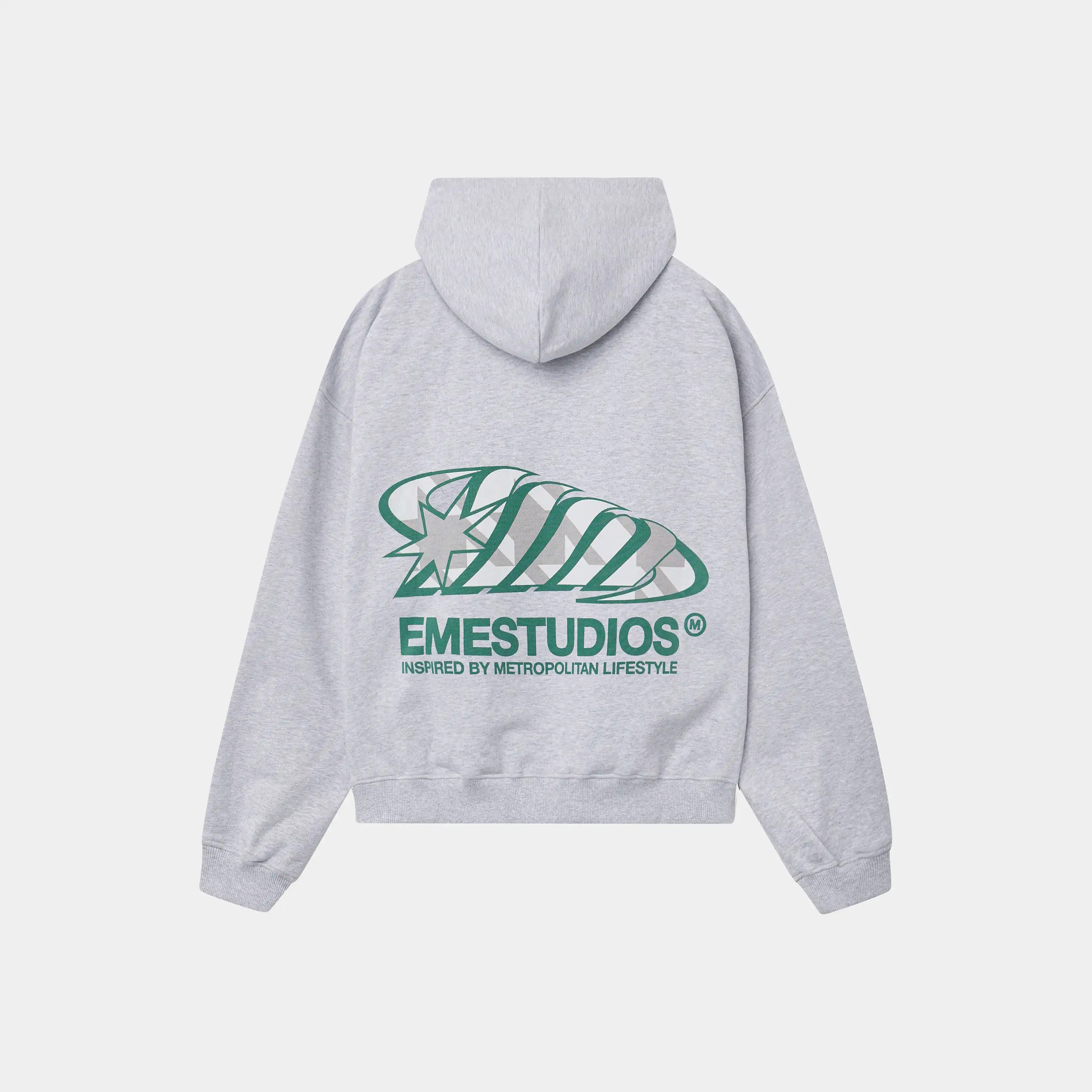 Claurev Grey Oversized Hoodie Hoodies Eme Studios