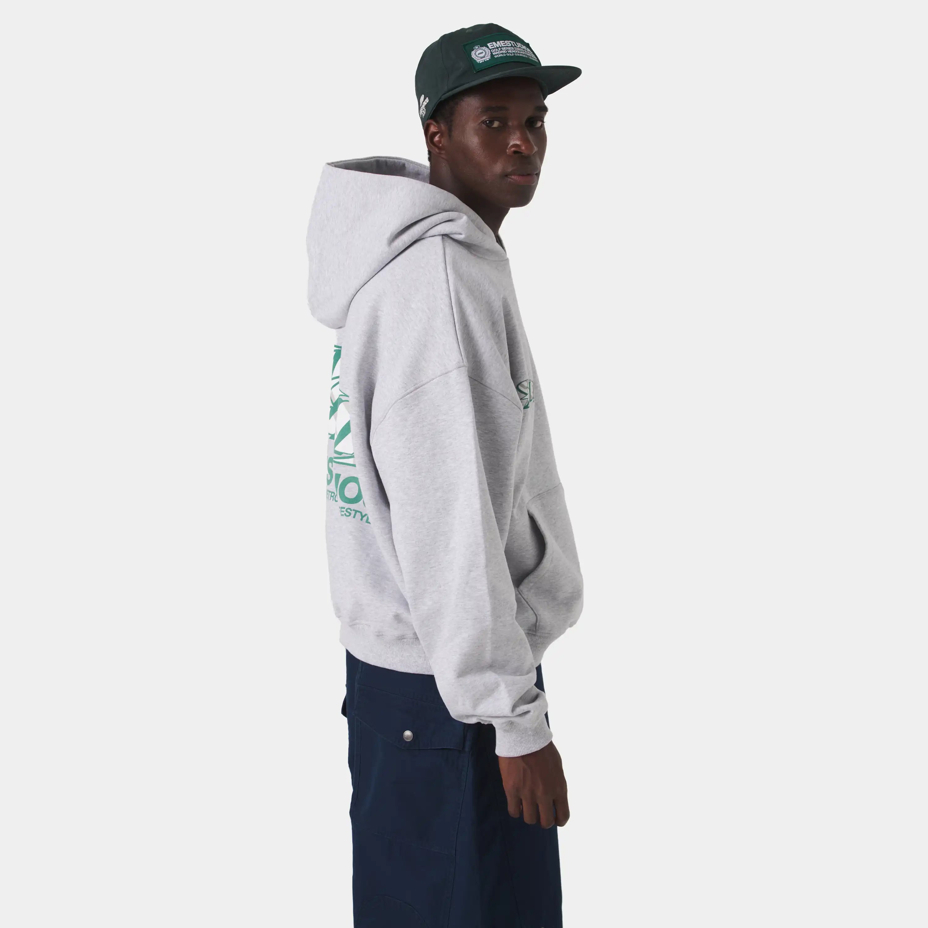 Claurev Grey Oversized Hoodie Hoodies Eme Studios