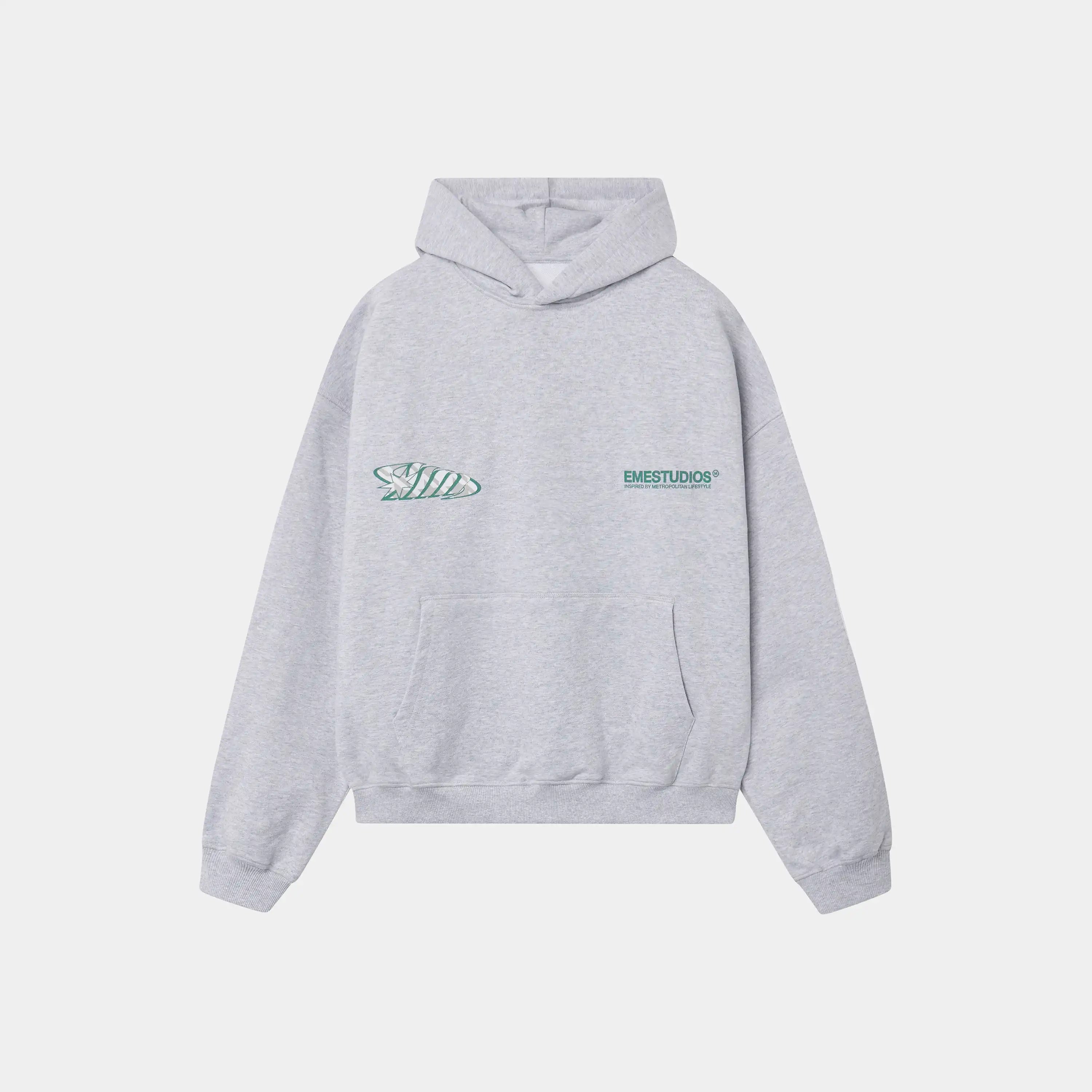 Claurev Grey Oversized Hoodie Hoodies Eme Studios