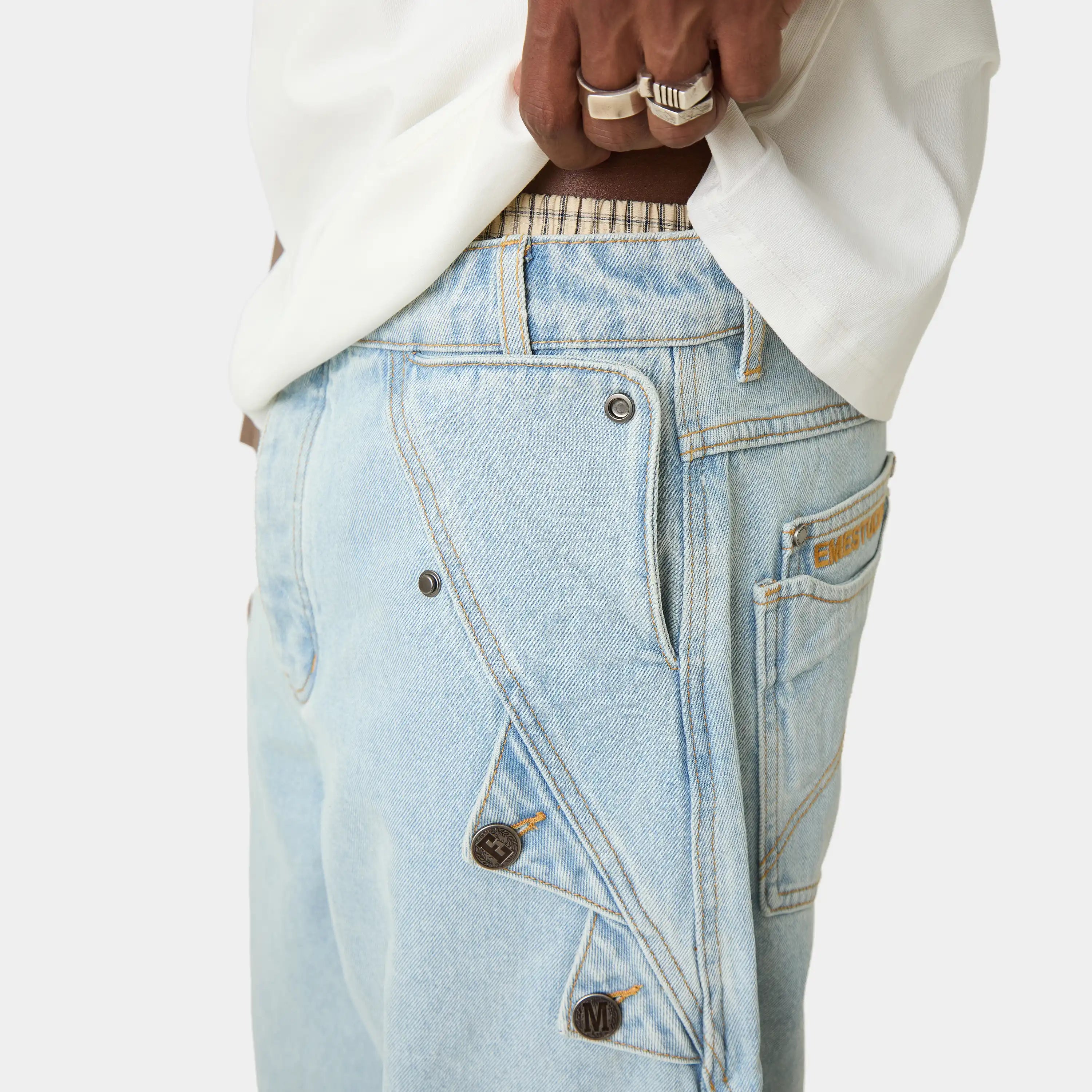 Coin Wide Denim Pants Pants Eme Studios