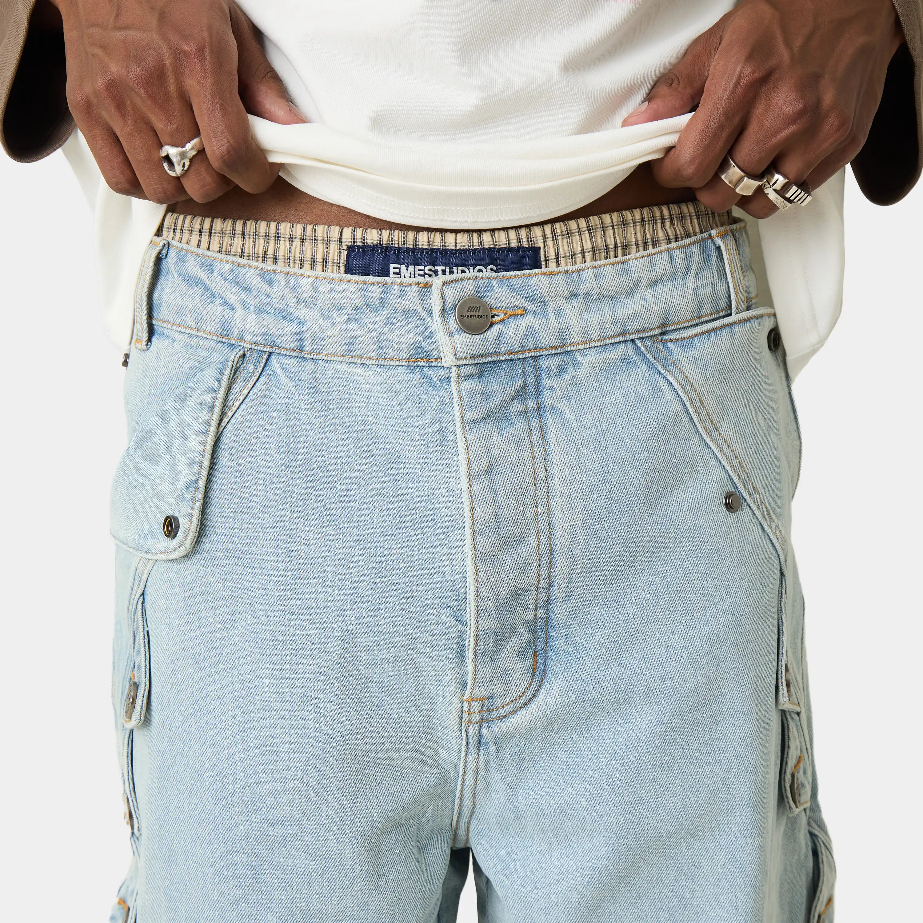 Coin Wide Denim Pants Pants Eme Studios