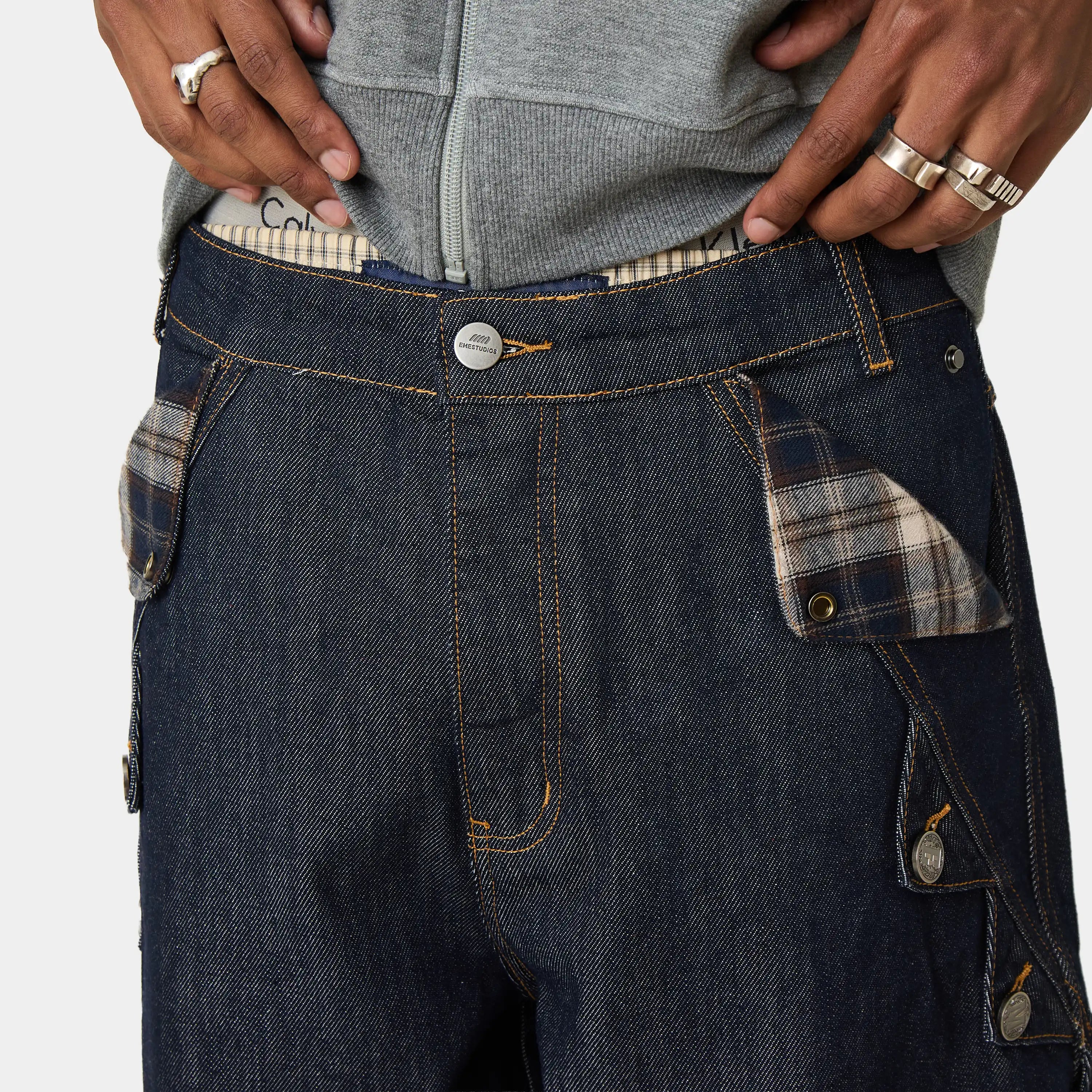 Coin Wide Raw Denim Pants Pants Eme Studios