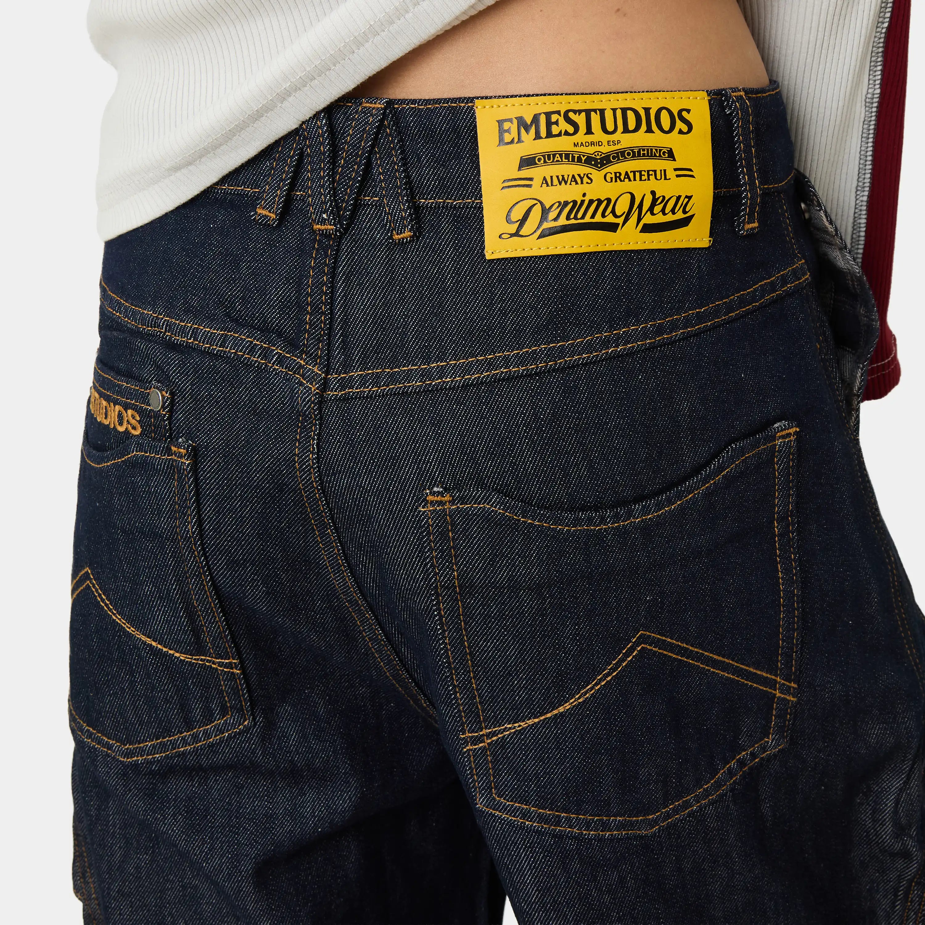 Coin Wide Raw Denim Pants Pants Eme Studios