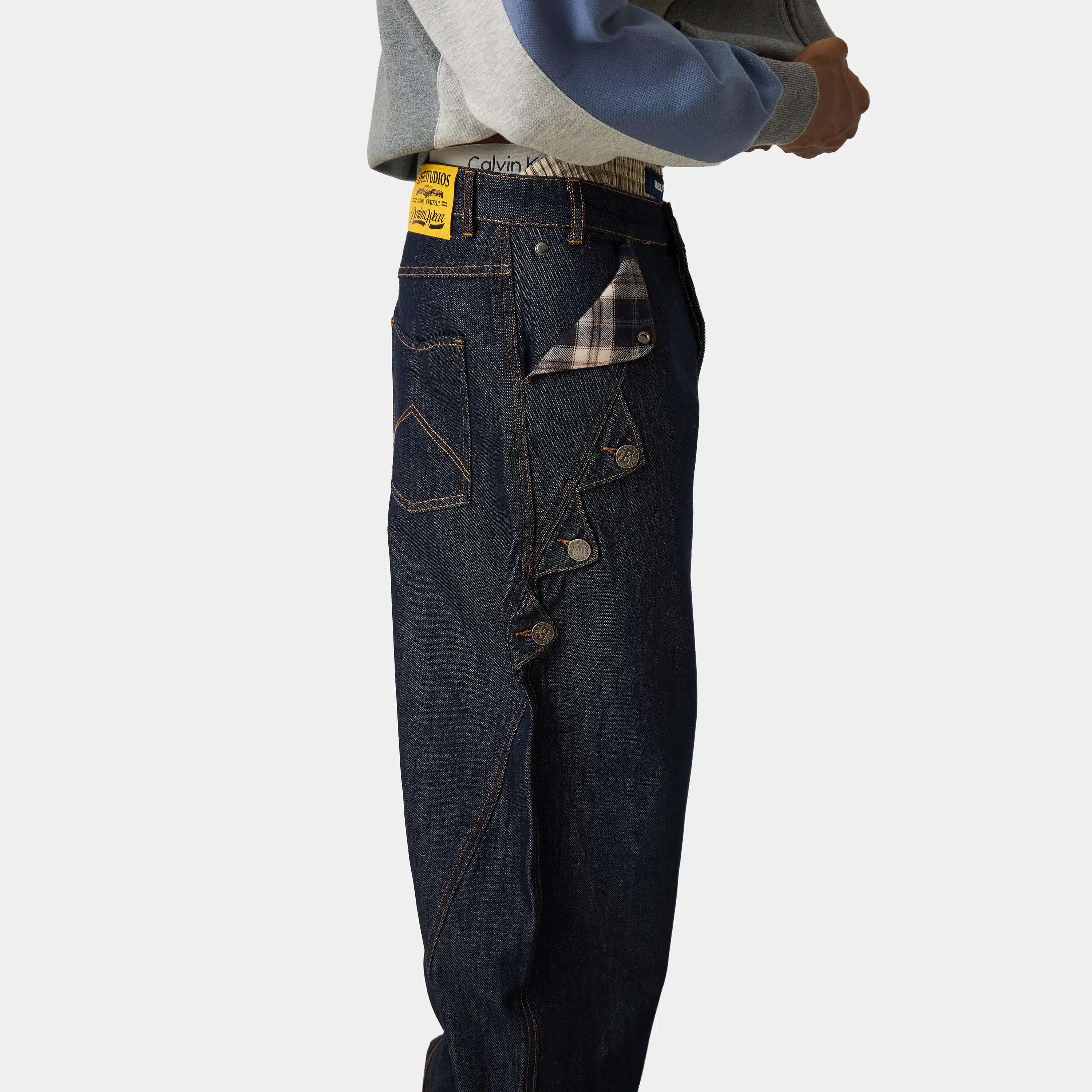Coin Wide Raw Denim Pants Pants Eme Studios
