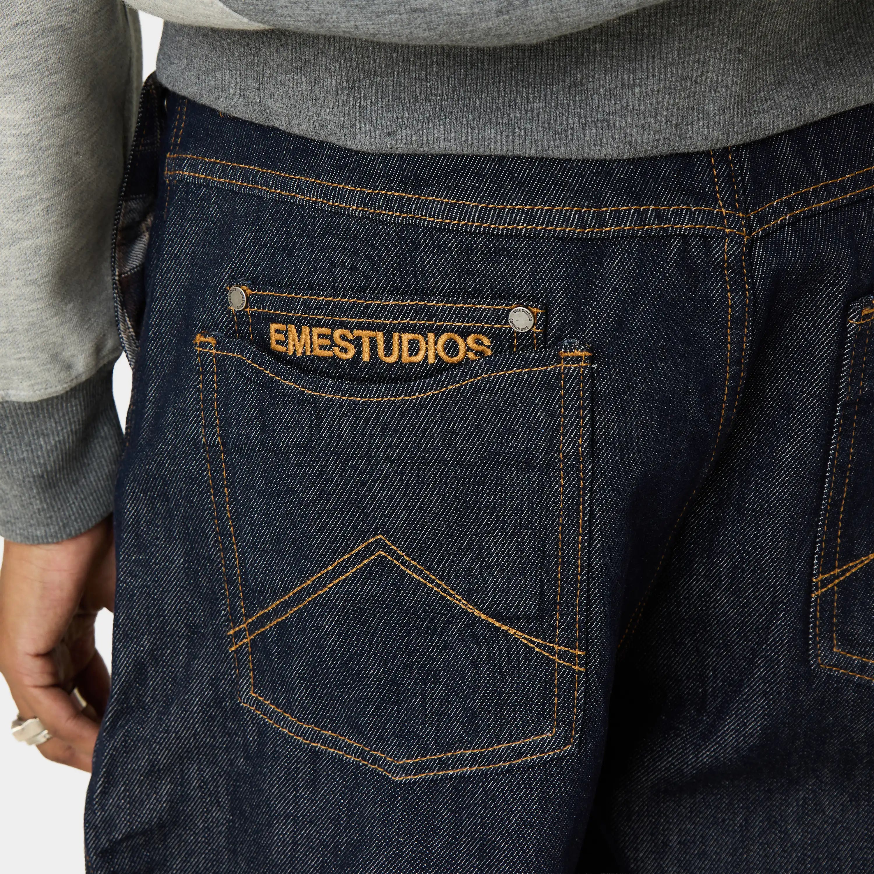 Coin Wide Raw Denim Pants Pants Eme Studios