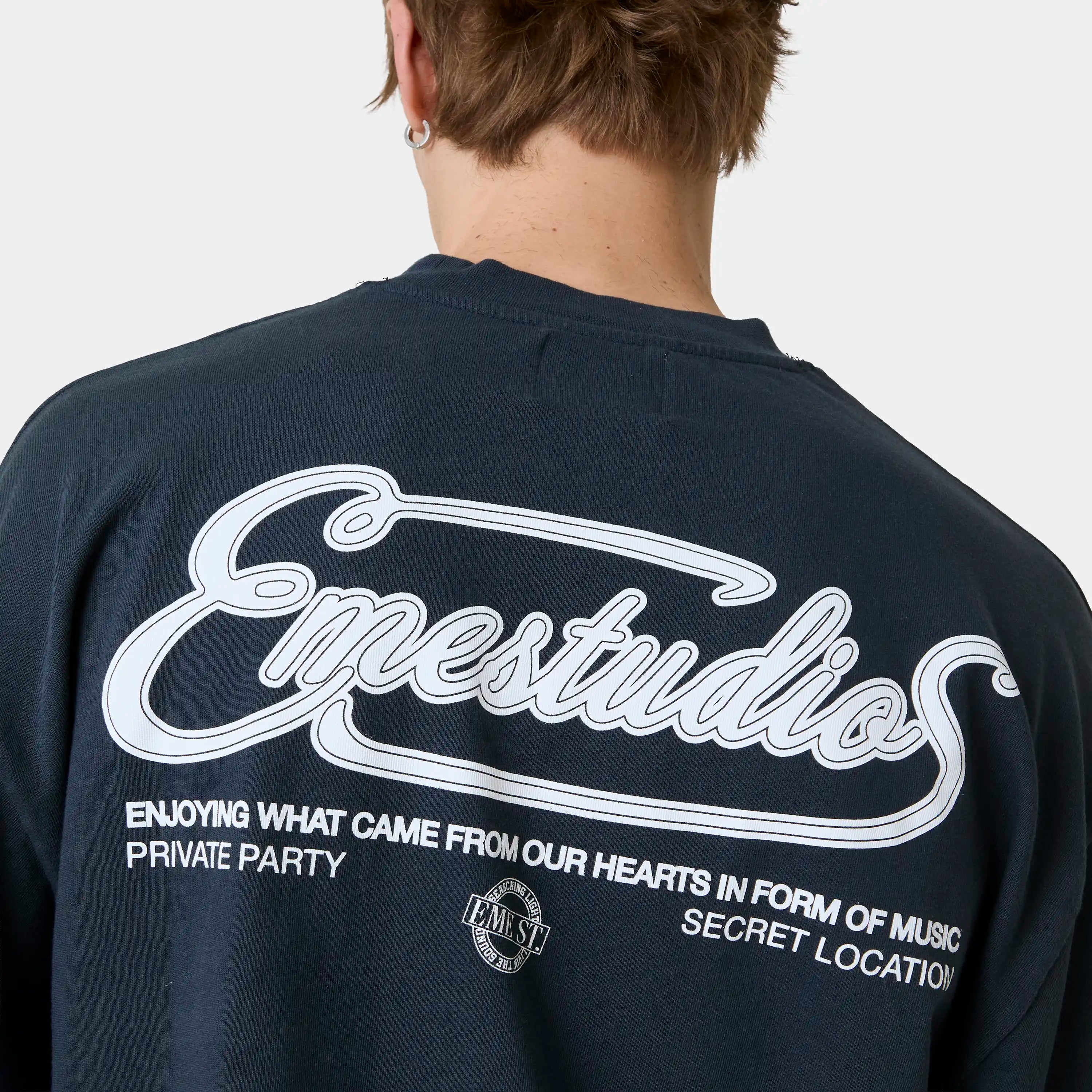 Courageous Navy Long Sleeve T-shirts Eme Studios