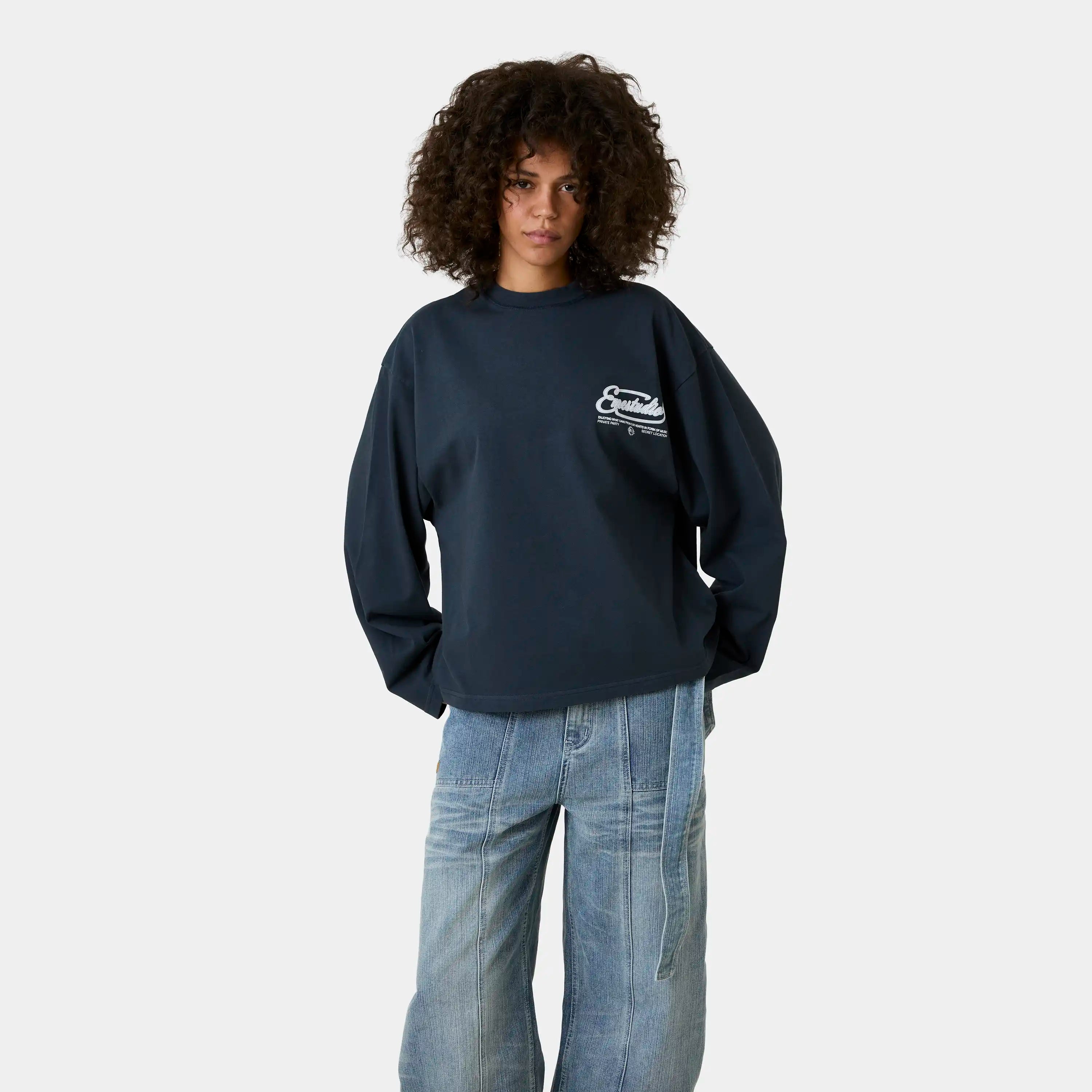Courageous Navy Long Sleeve T-shirts Eme Studios
