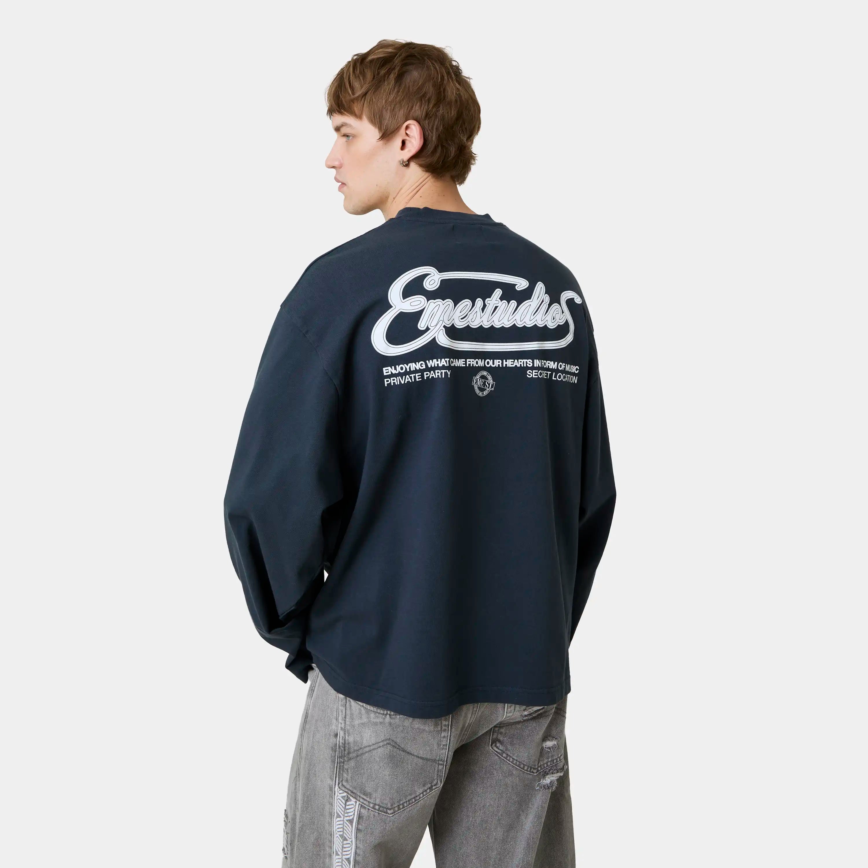 Courageous Navy Long Sleeve T-shirts Eme Studios