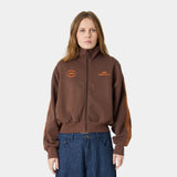 Cove Fawn Track Full Zip Crewneck Eme Studios