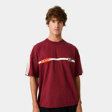Divide Burgundy Oversized Tee T-shirts Eme Studios