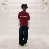Divide Burgundy Oversized Tee T-shirts Eme Studios