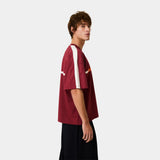 Divide Burgundy Oversized Tee T-shirts Eme Studios