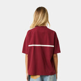 Divide Burgundy Oversized Tee T-shirts Eme Studios