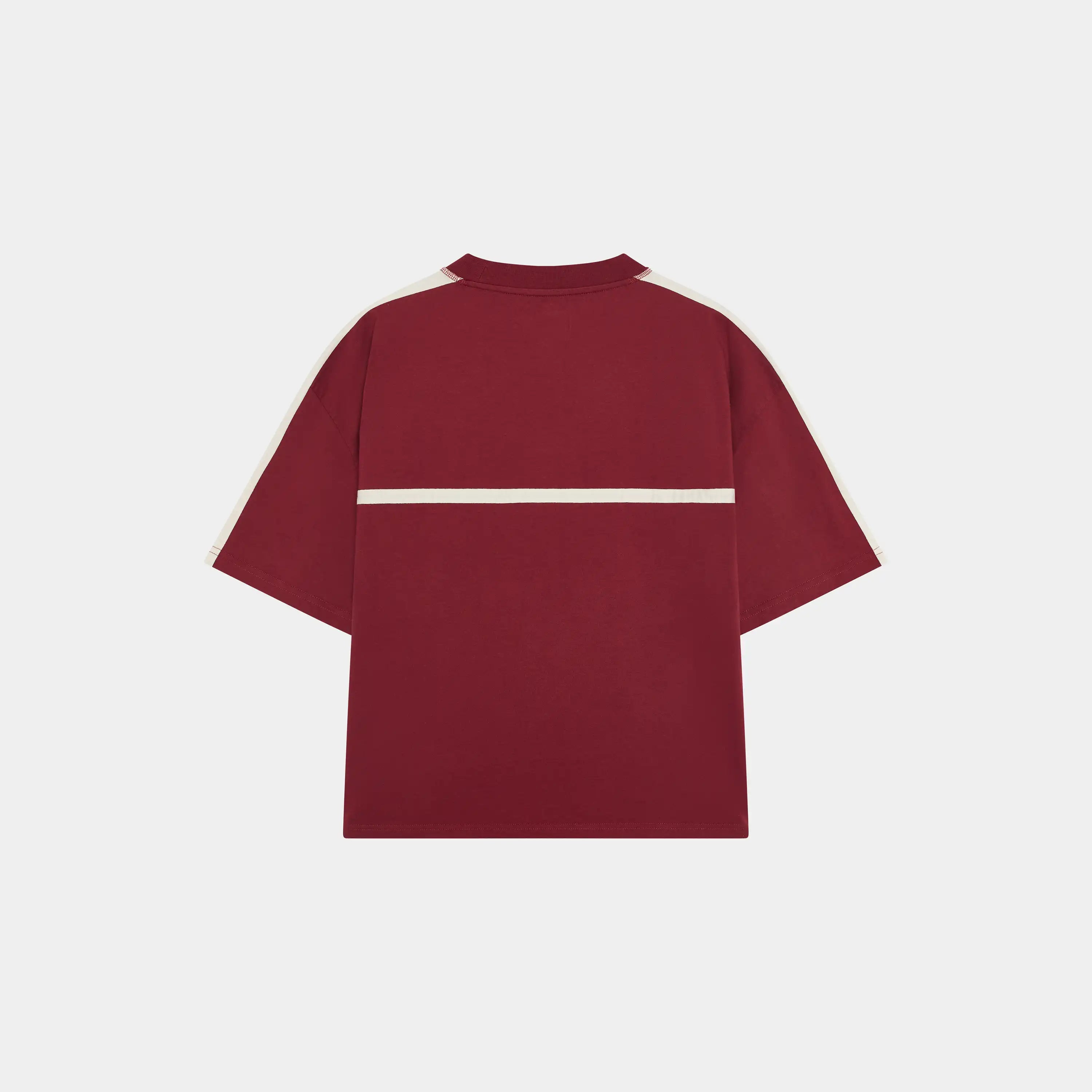 Divide Burgundy Oversized Tee T-shirts Eme Studios