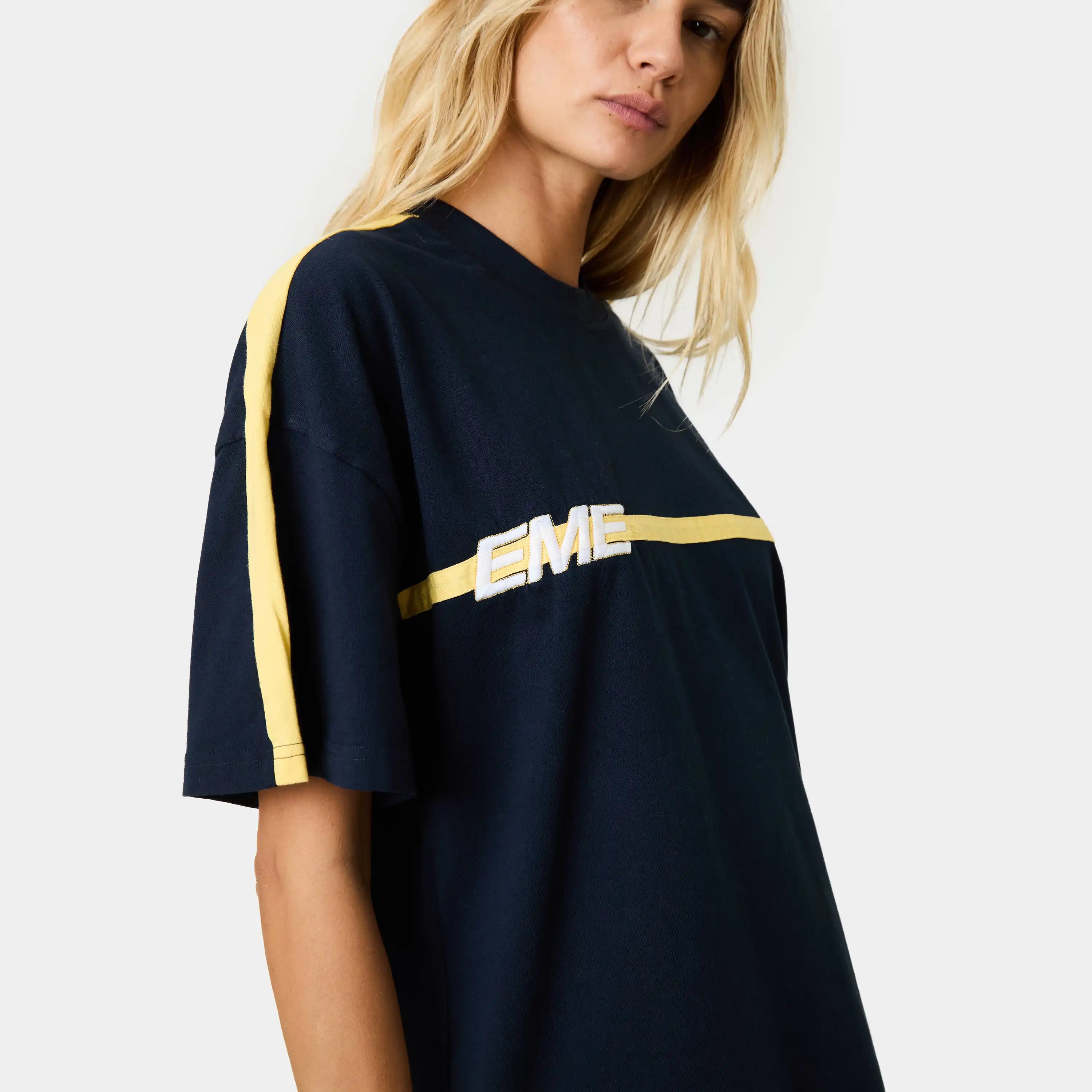 Divide Navy Oversized Tee T-shirts Eme Studios