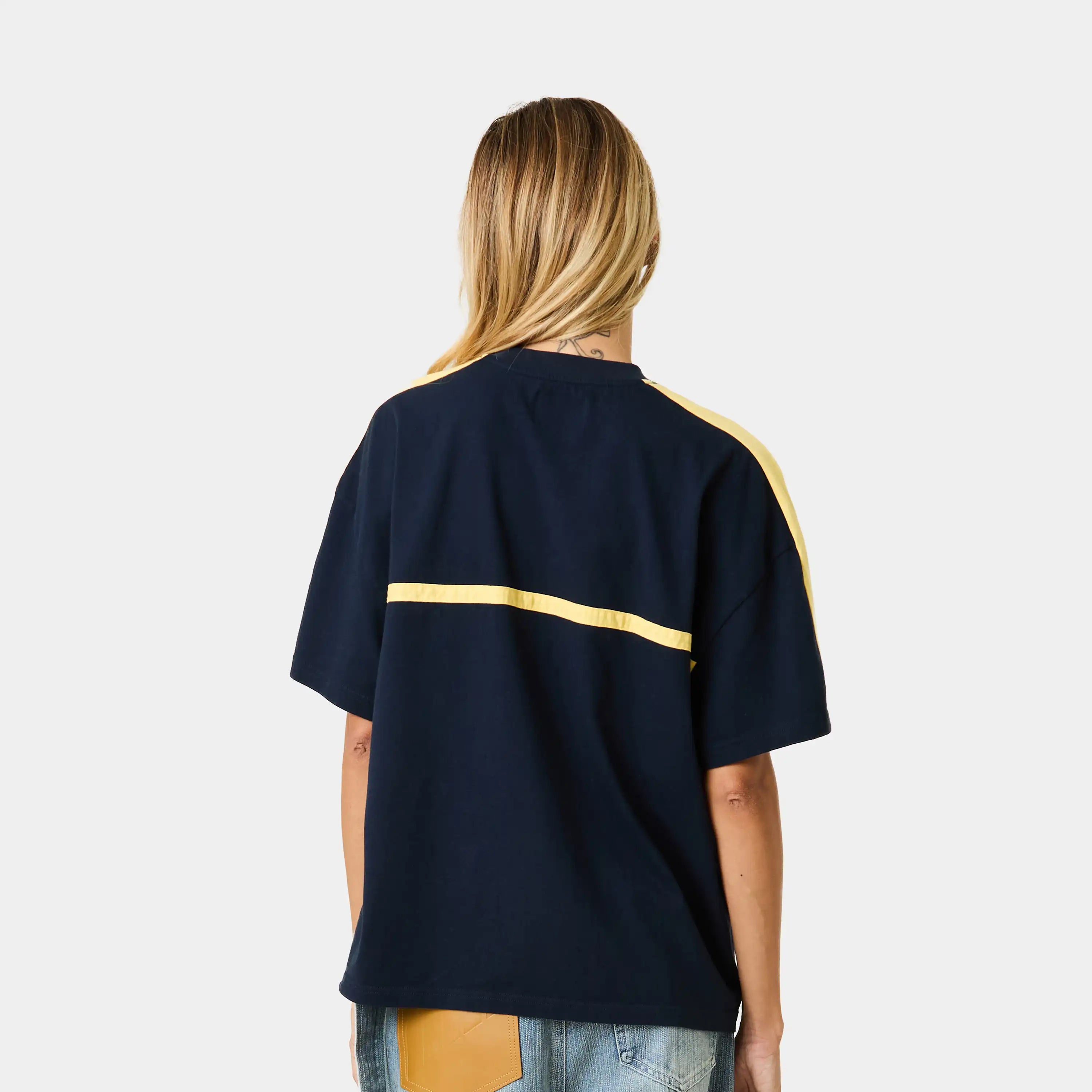 Divide Navy Oversized Tee T-shirts Eme Studios