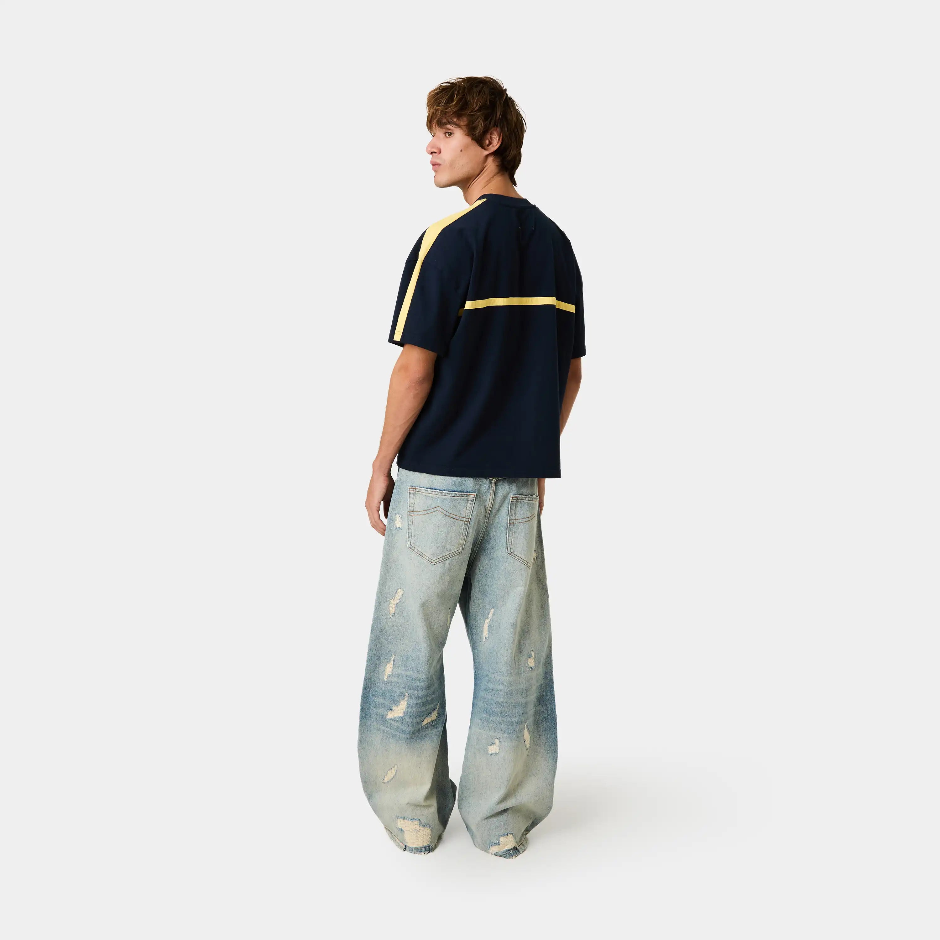Divide Navy Oversized Tee T-shirts Eme Studios