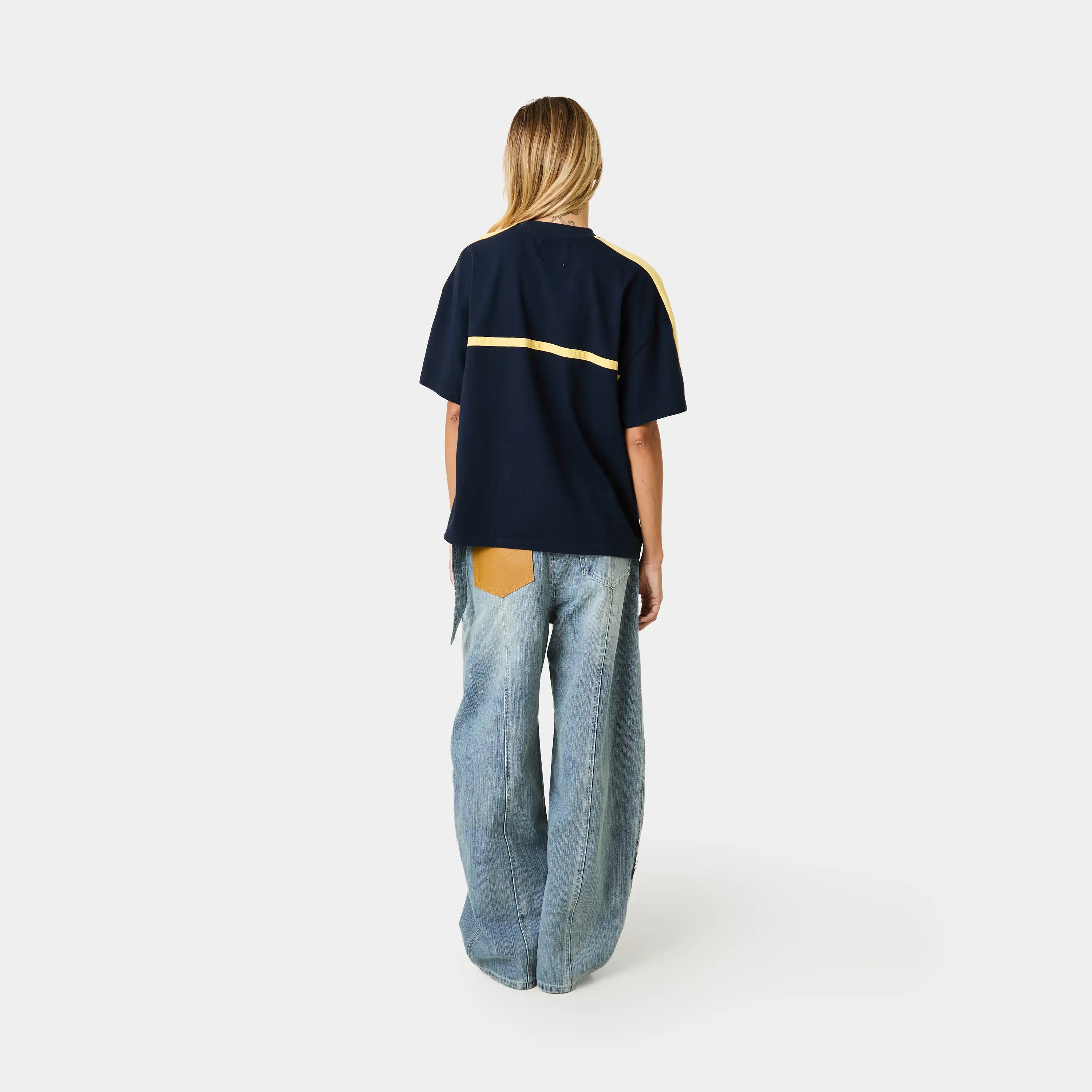 Divide Navy Oversized Tee T-shirts Eme Studios