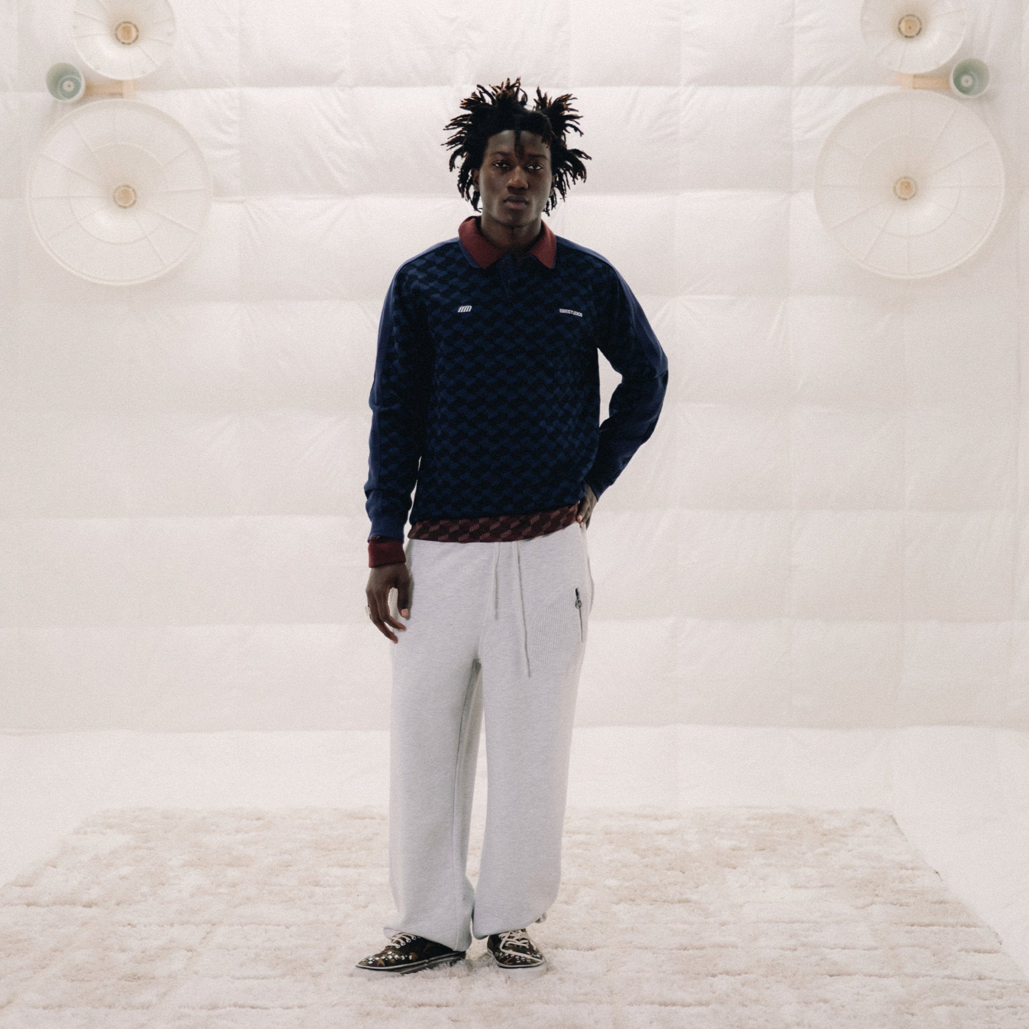 Diyei Heather Grey Sweatpants Pants Eme Studios