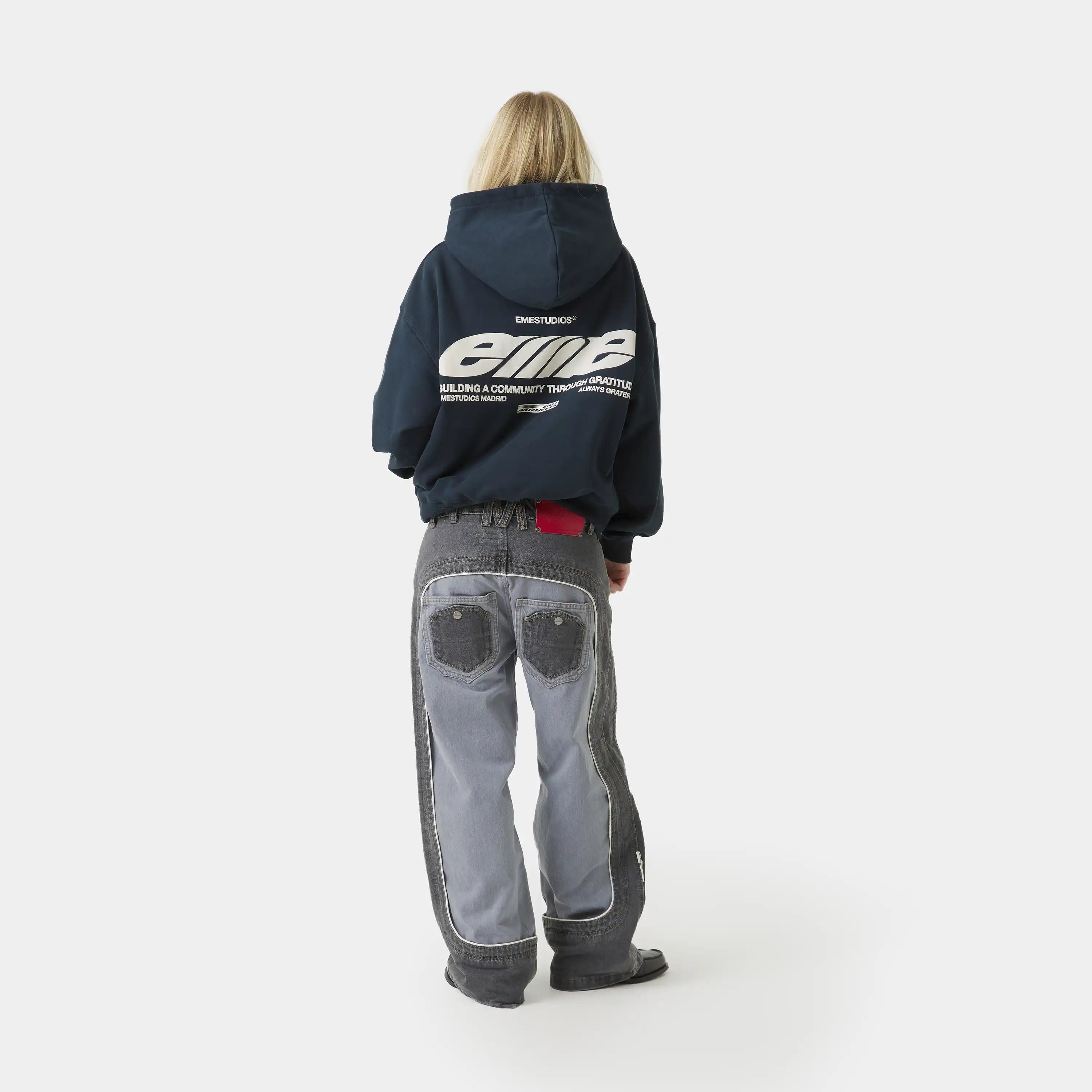 DNA Navy Oversized Hoodie Hoodies Eme Studios