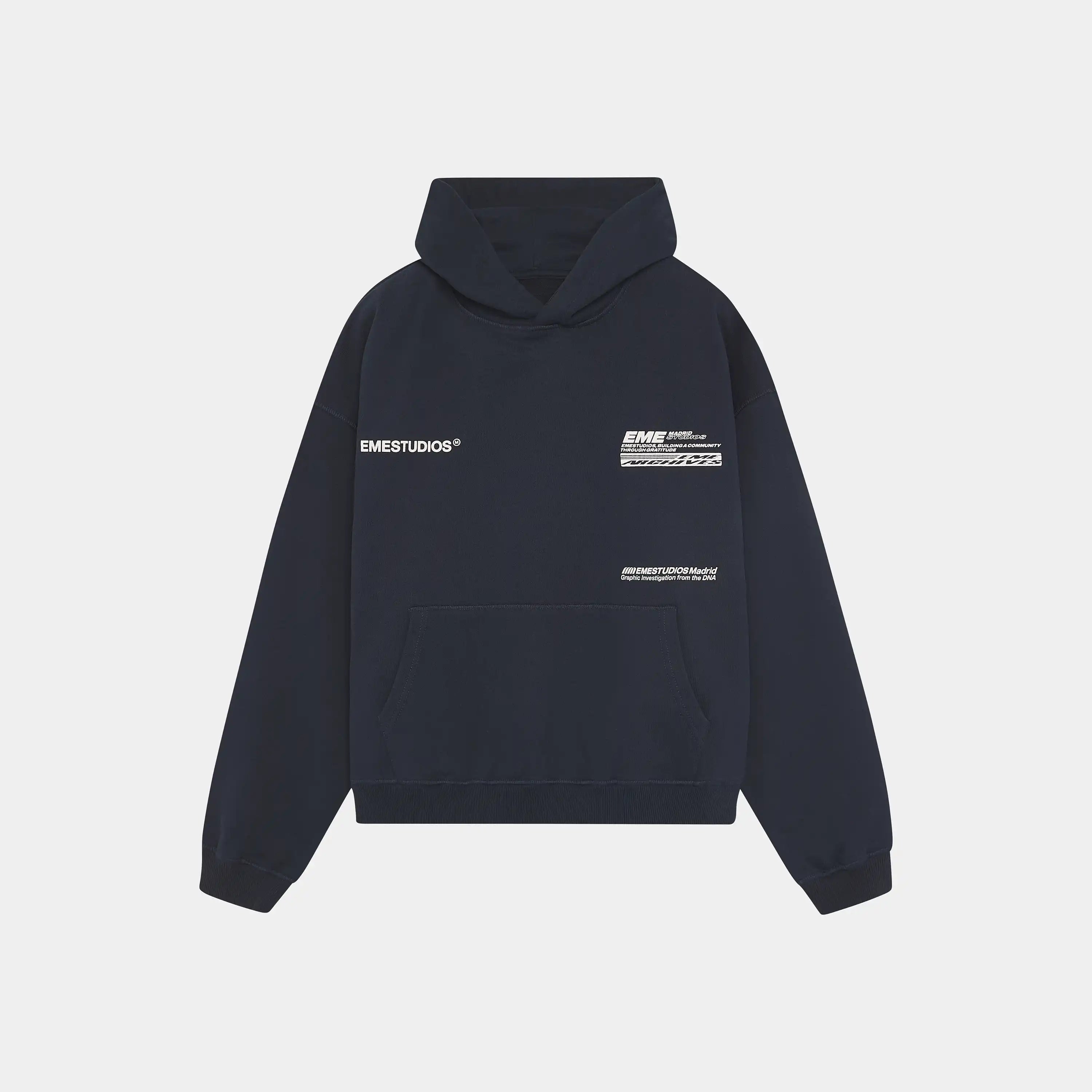 DNA Navy Oversized Hoodie Hoodies Eme Studios