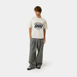 Double Patch Grey Oversized Tee T-shirts Eme Studios