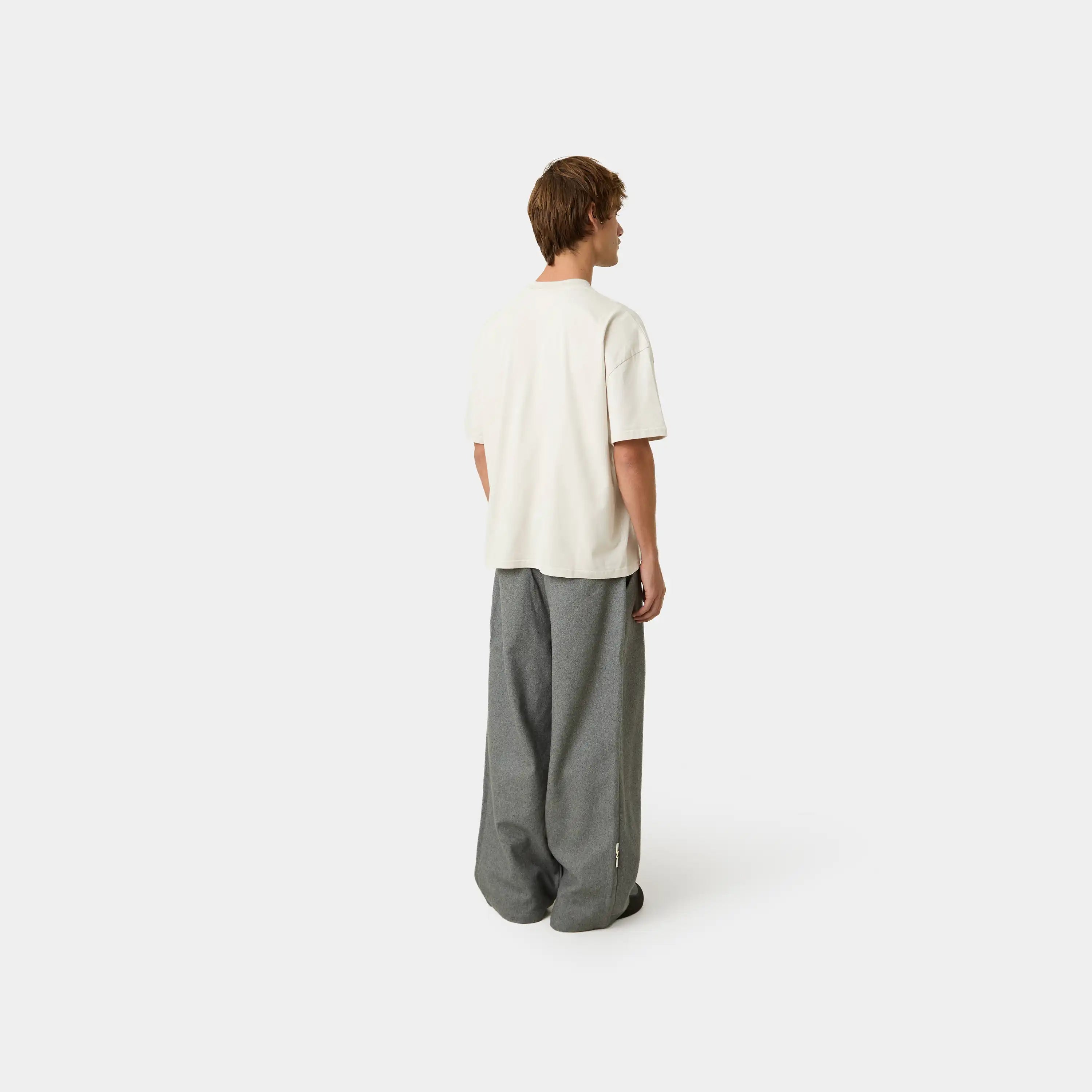 Double Patch Grey Oversized Tee T-shirts Eme Studios