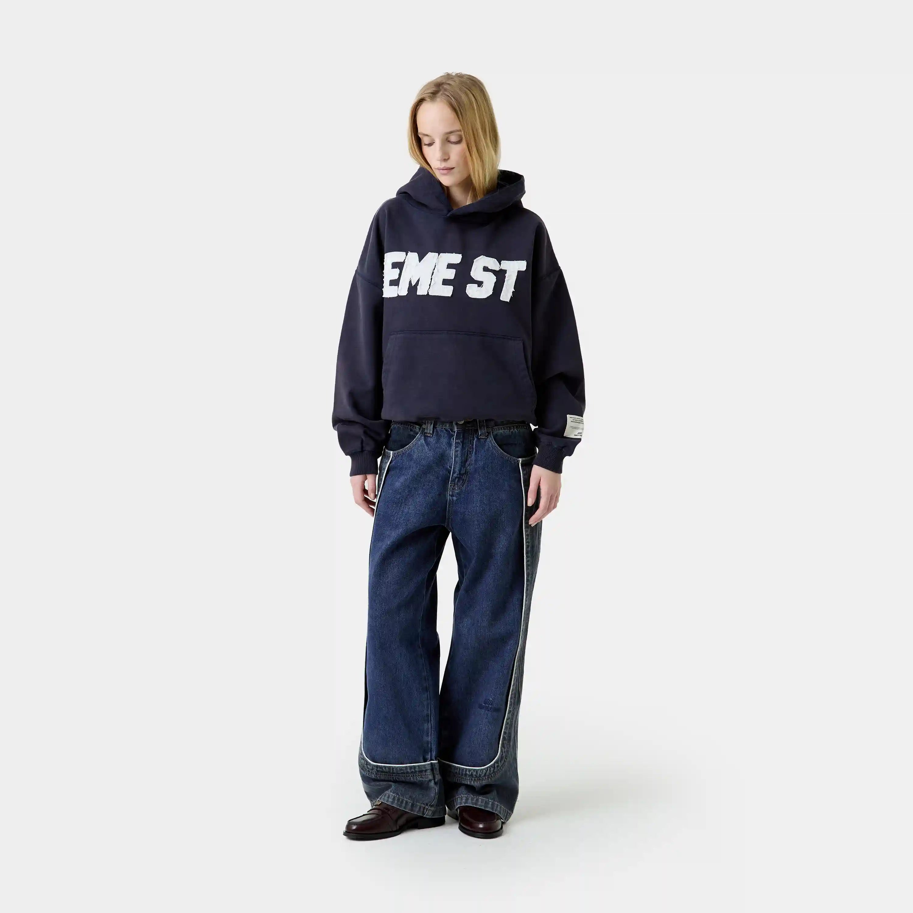 Dual Dark Blue Pants Pants Eme Studios