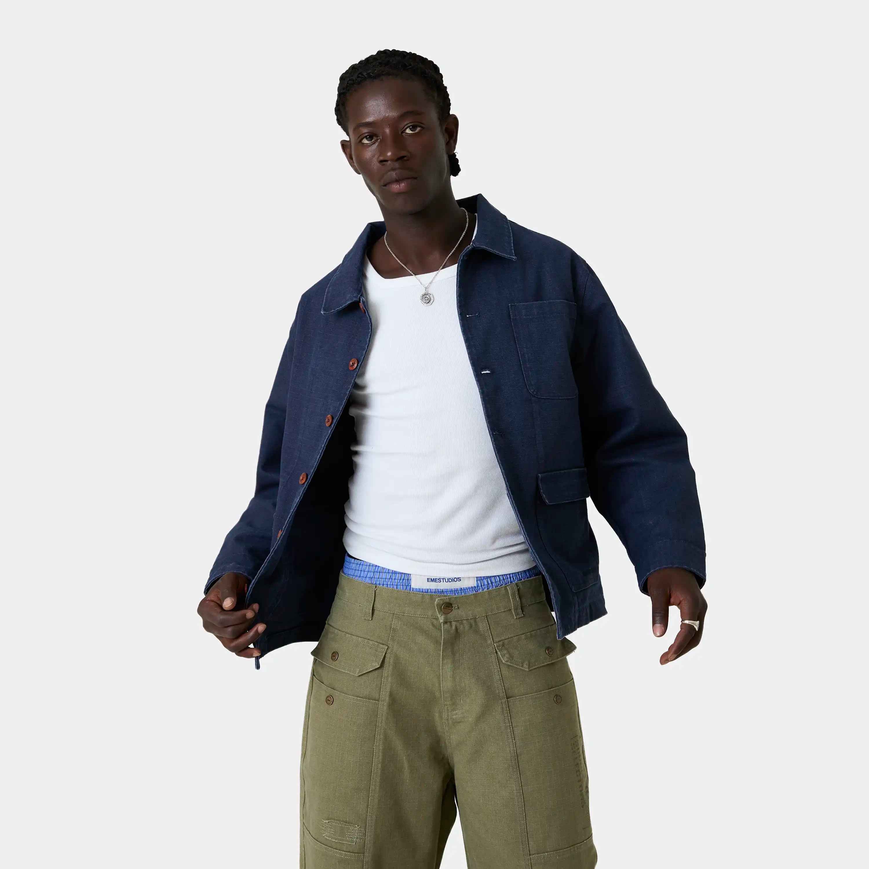 Duster Navy Jacket Outerwear Eme Studios