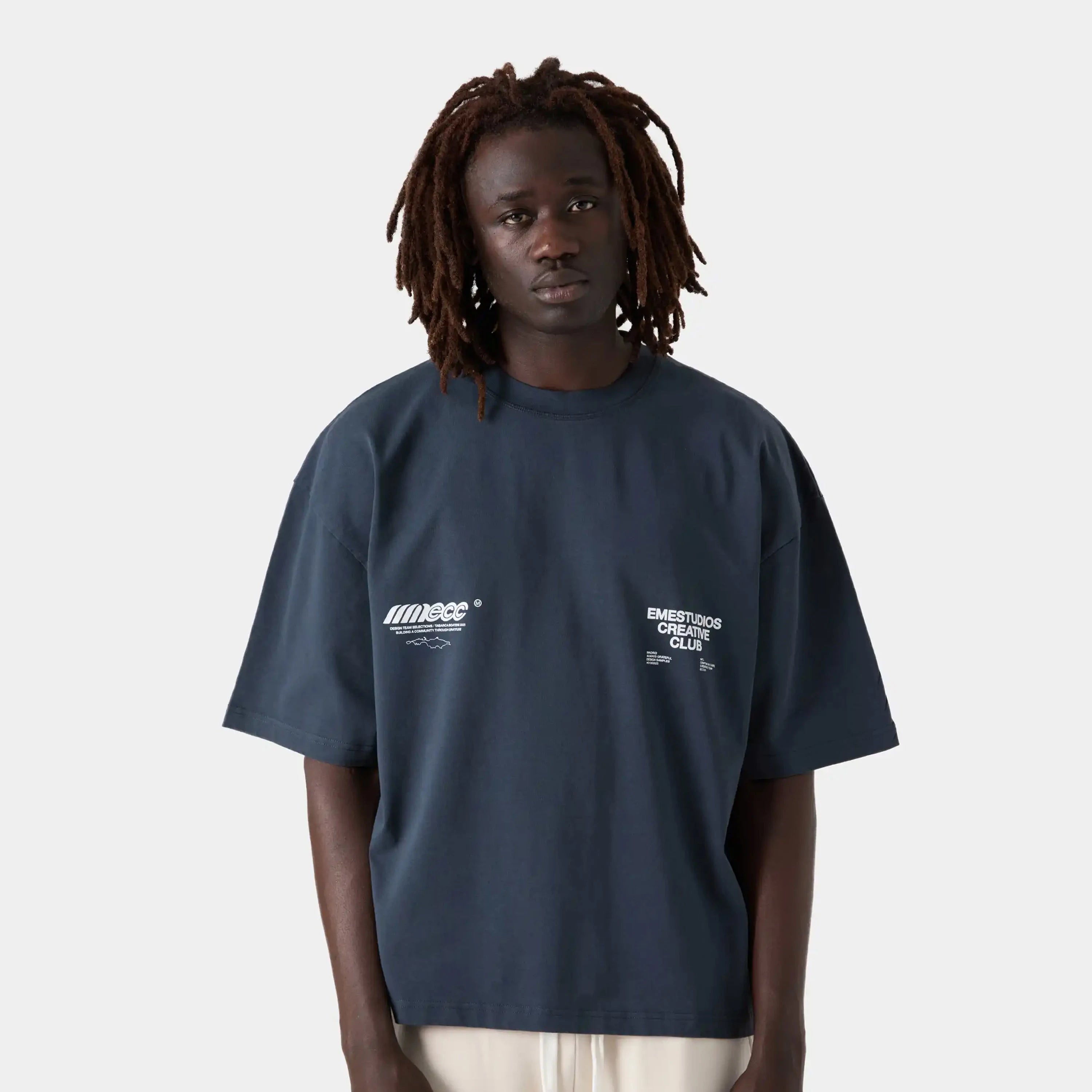 ECC Navy Oversized Tee T-shirts eme