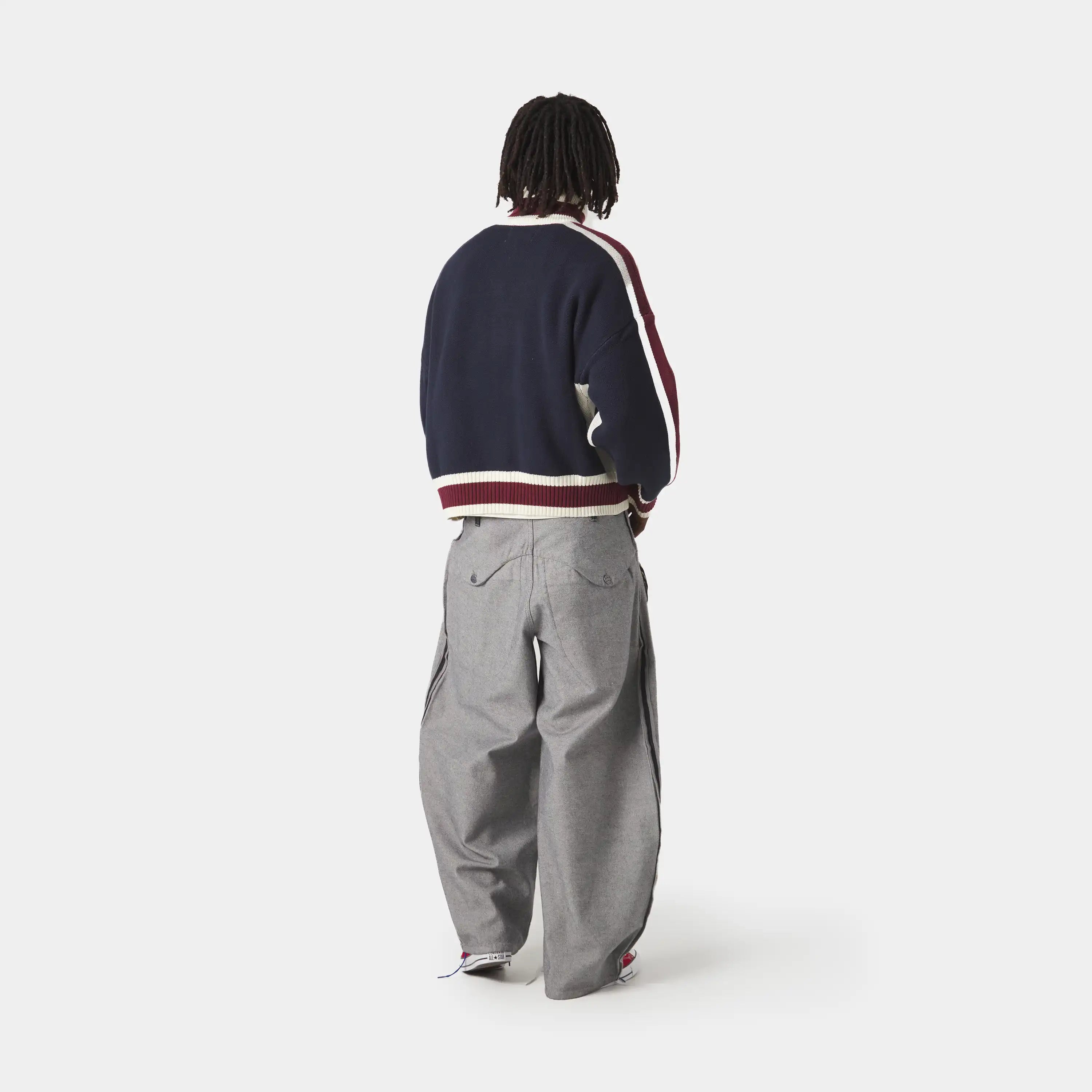 Echellor Navy Zipper Knit Knitwear Eme Studios