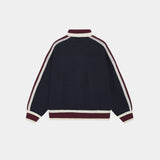 Echellor Navy Zipper Knit Knitwear Eme Studios