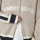 Echellor Off Sand Zipper Knit Knitwear Eme Studios